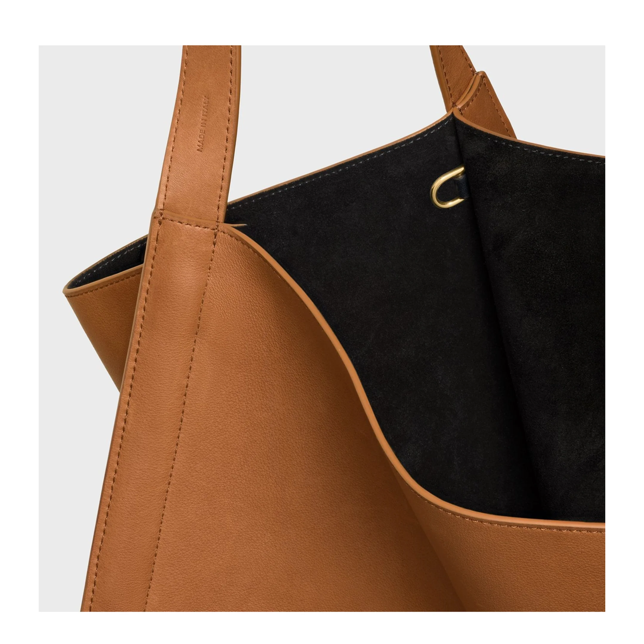Double Cube Leather Handbag - Brown - Image 4