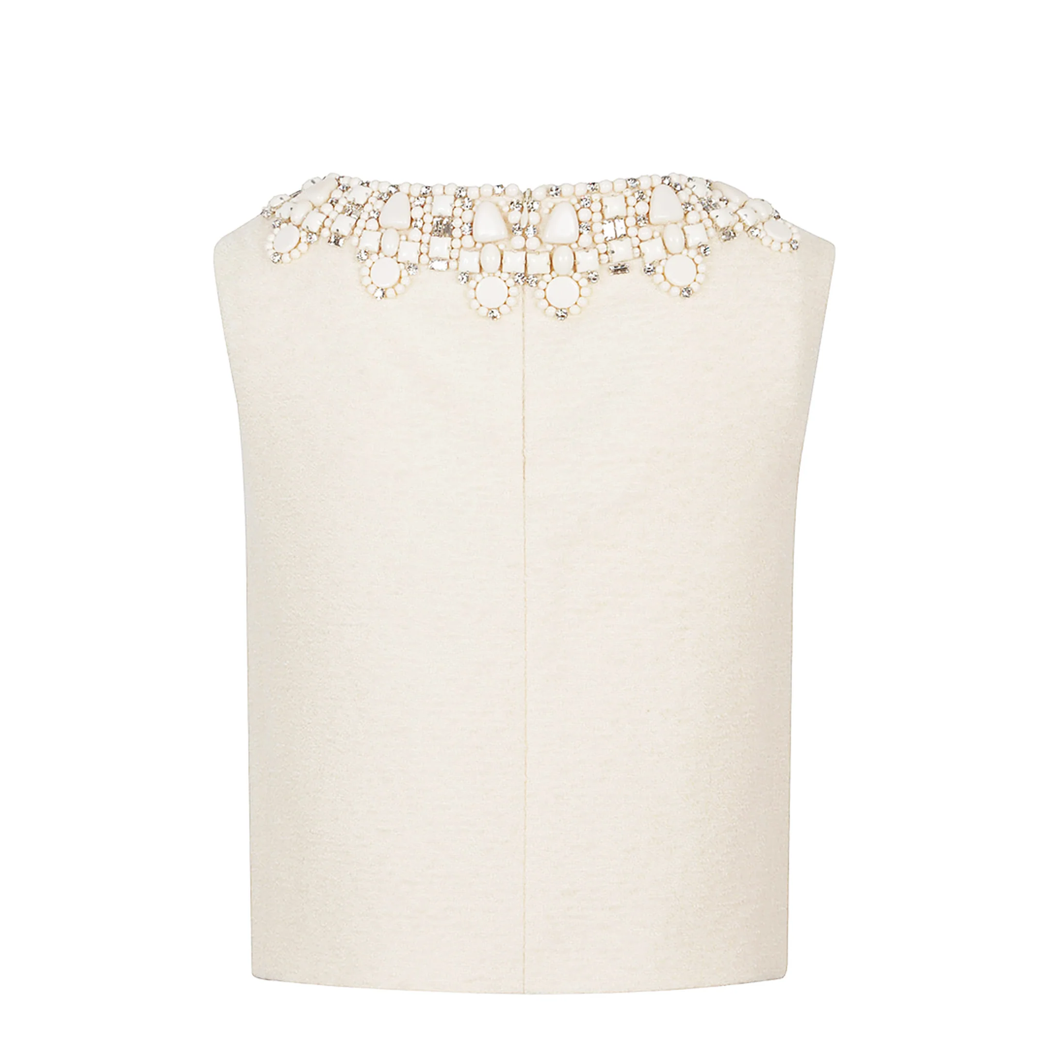 Embroidered Top in Bouclette Natté - Image 2