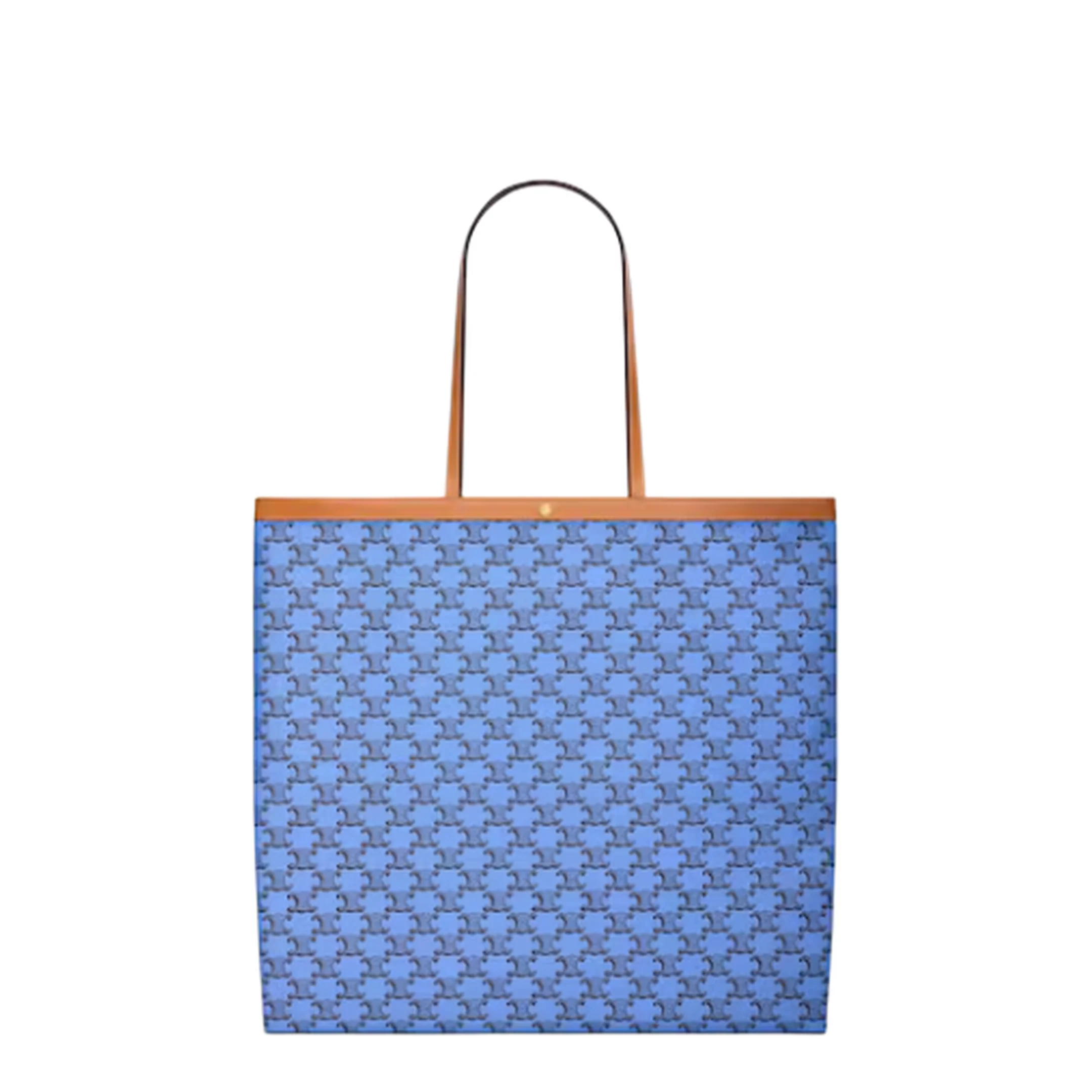 Triomphe Large Flat Canvas Shopper - Blue - Image 3