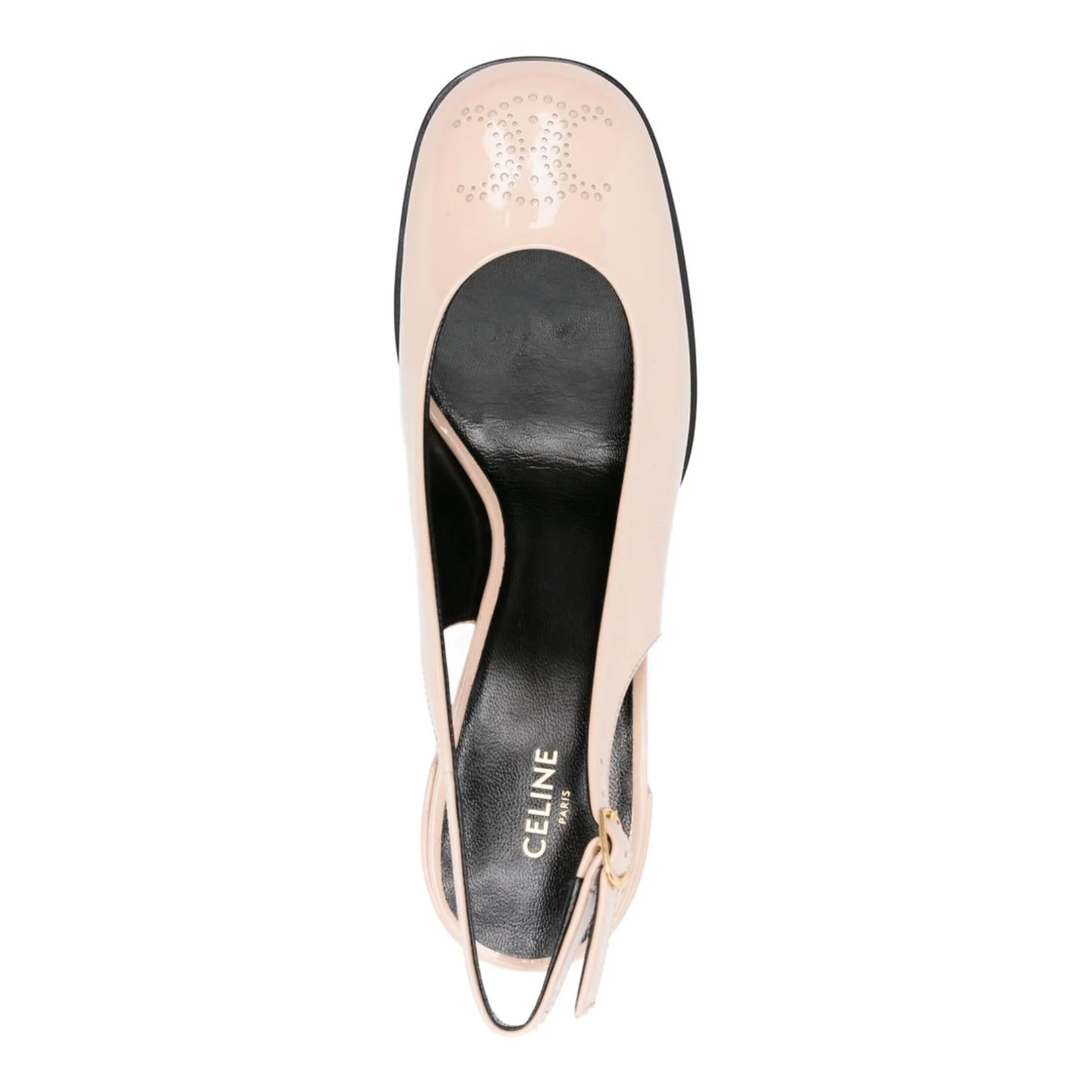 Lily Perforated Slingback in Patent - Image 2