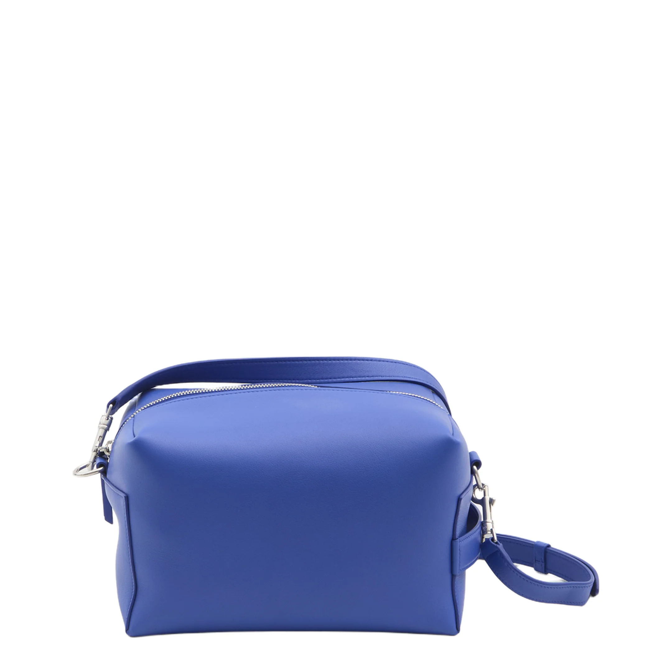Take Away Messenger Leather Crossbody Bag - Blue