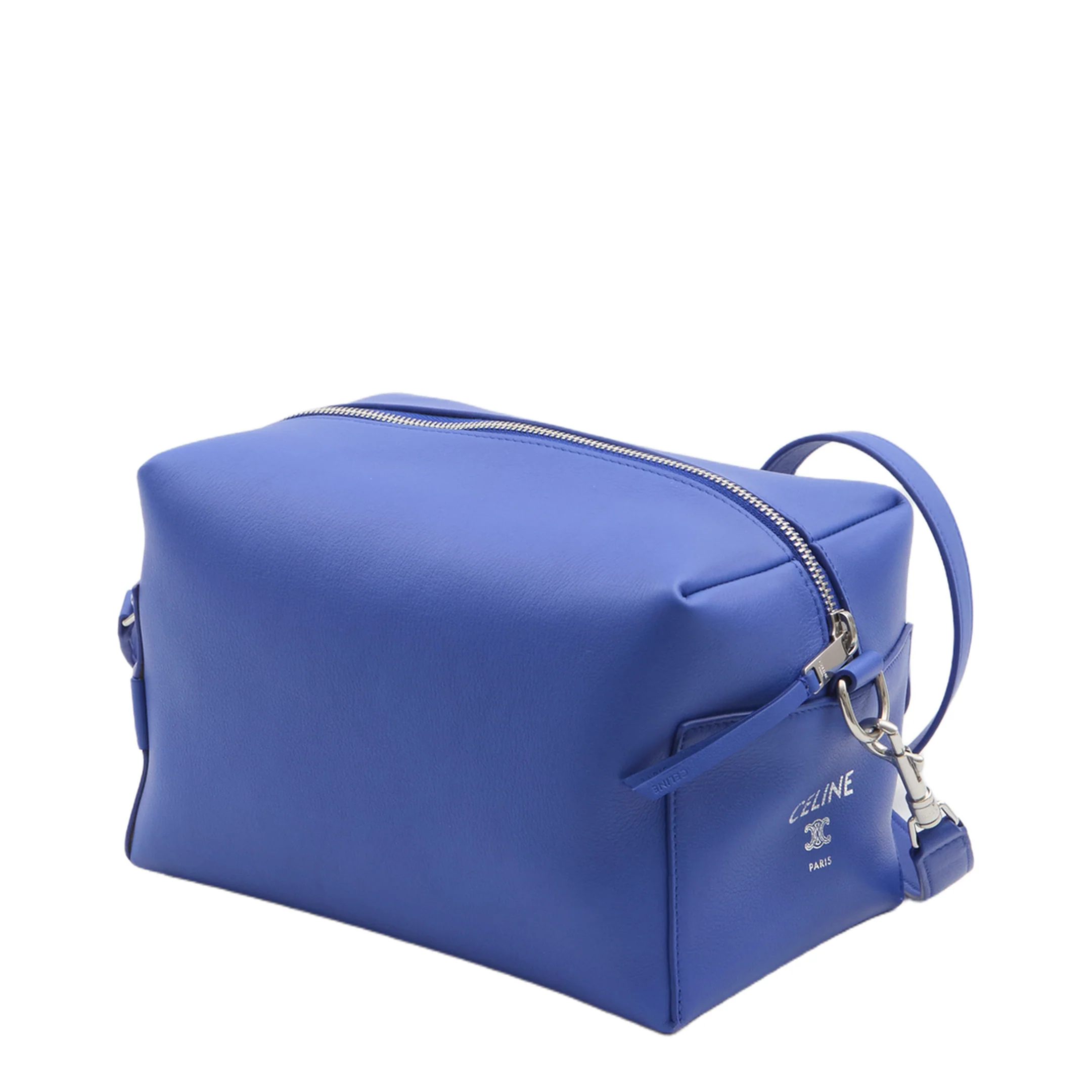 Take Away Messenger Leather Crossbody Bag - Blue - Image 2