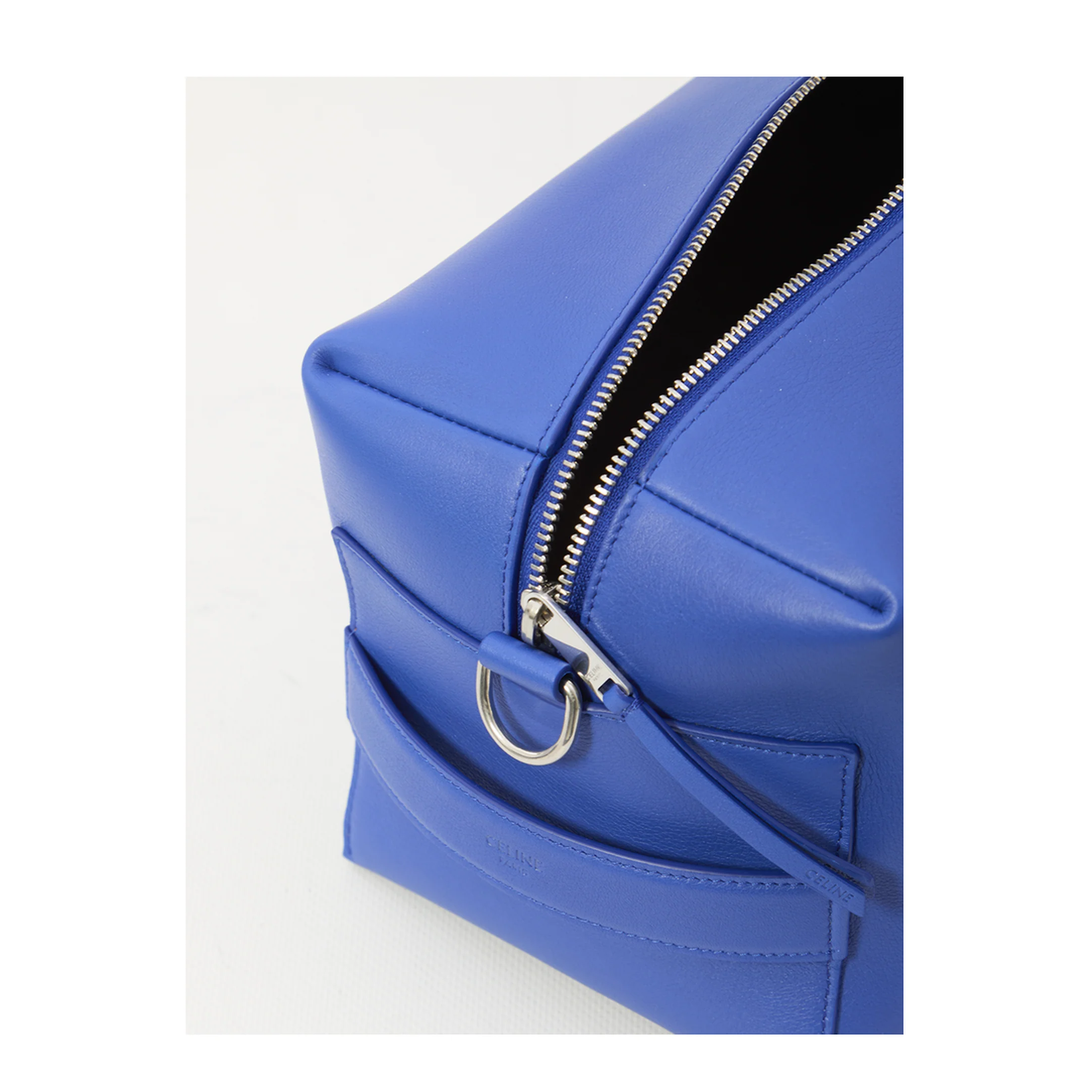 Take Away Messenger Leather Crossbody Bag - Blue - Image 4