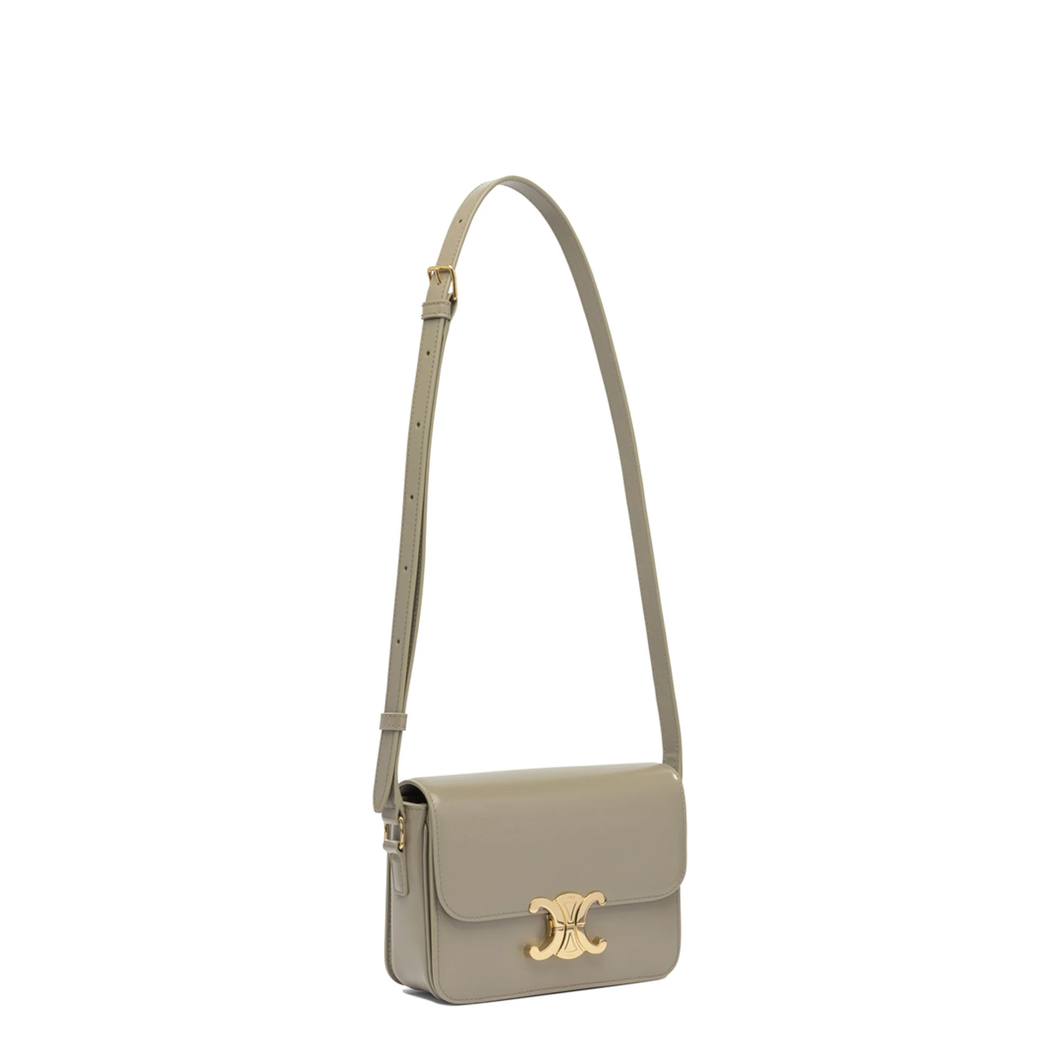 Teen Triomphe Bag in Shiny Calfskin - Modern Taupe - Image 2