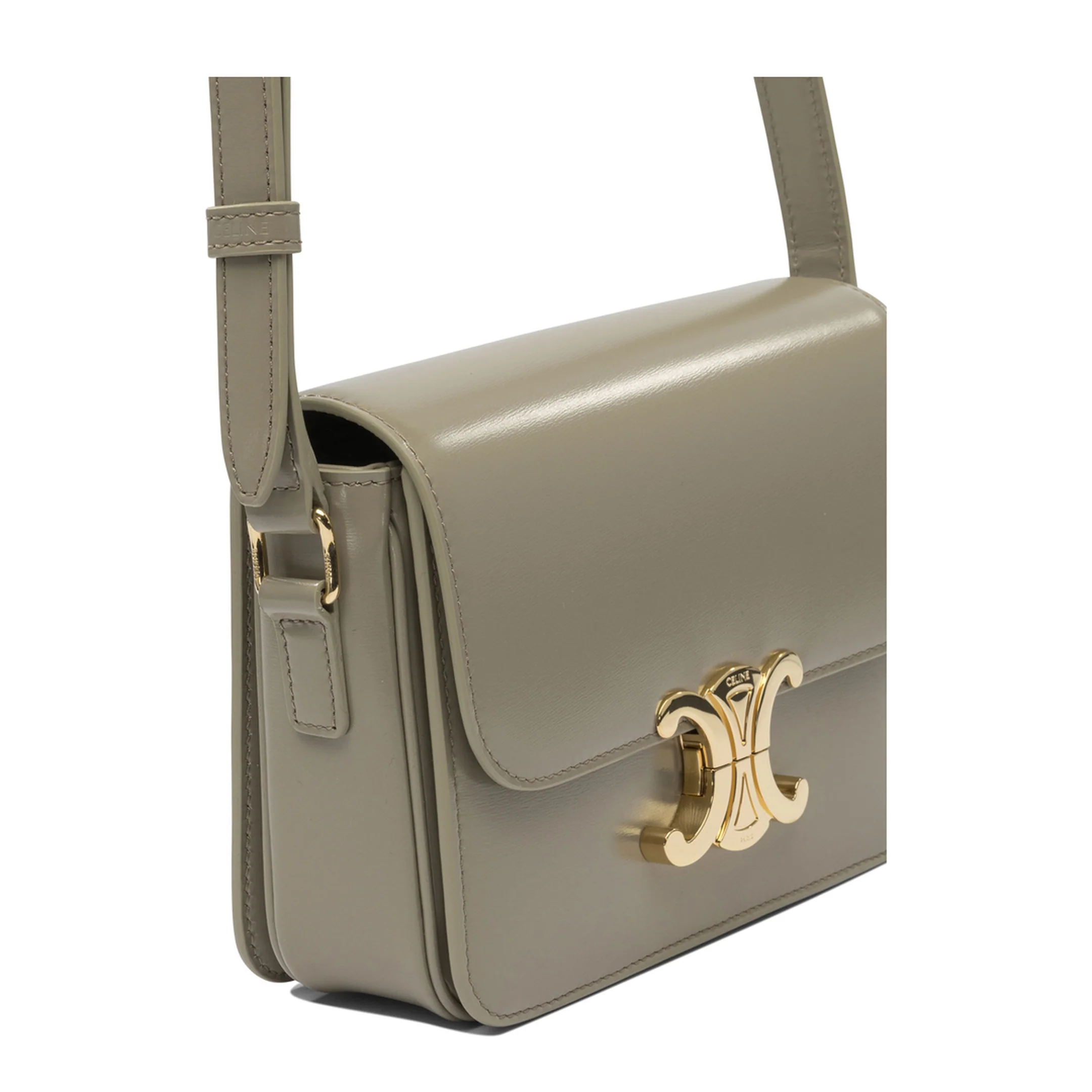 Teen Triomphe Bag in Shiny Calfskin - Modern Taupe - Image 4