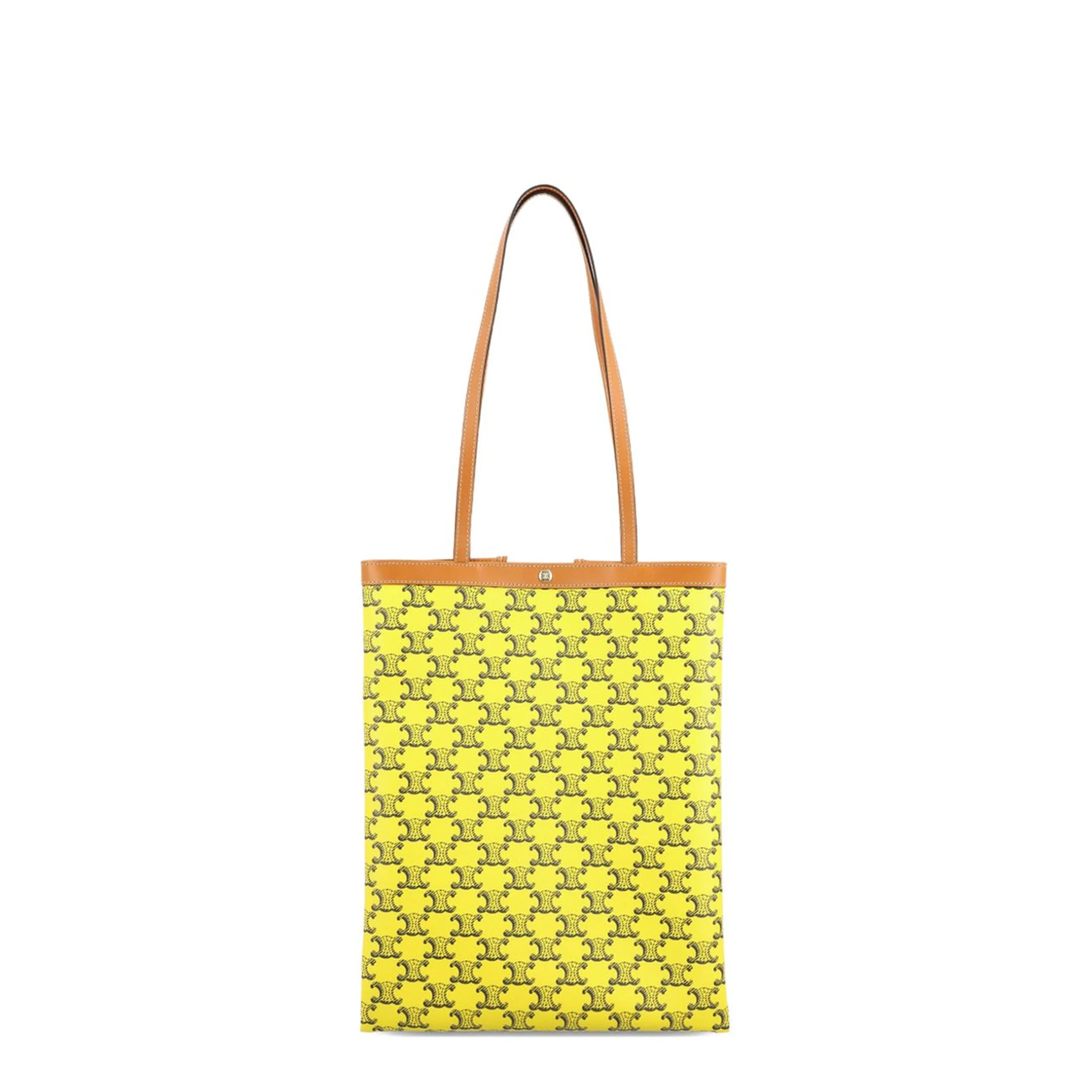 Medium Calfskin Flat Shopper - Yellow