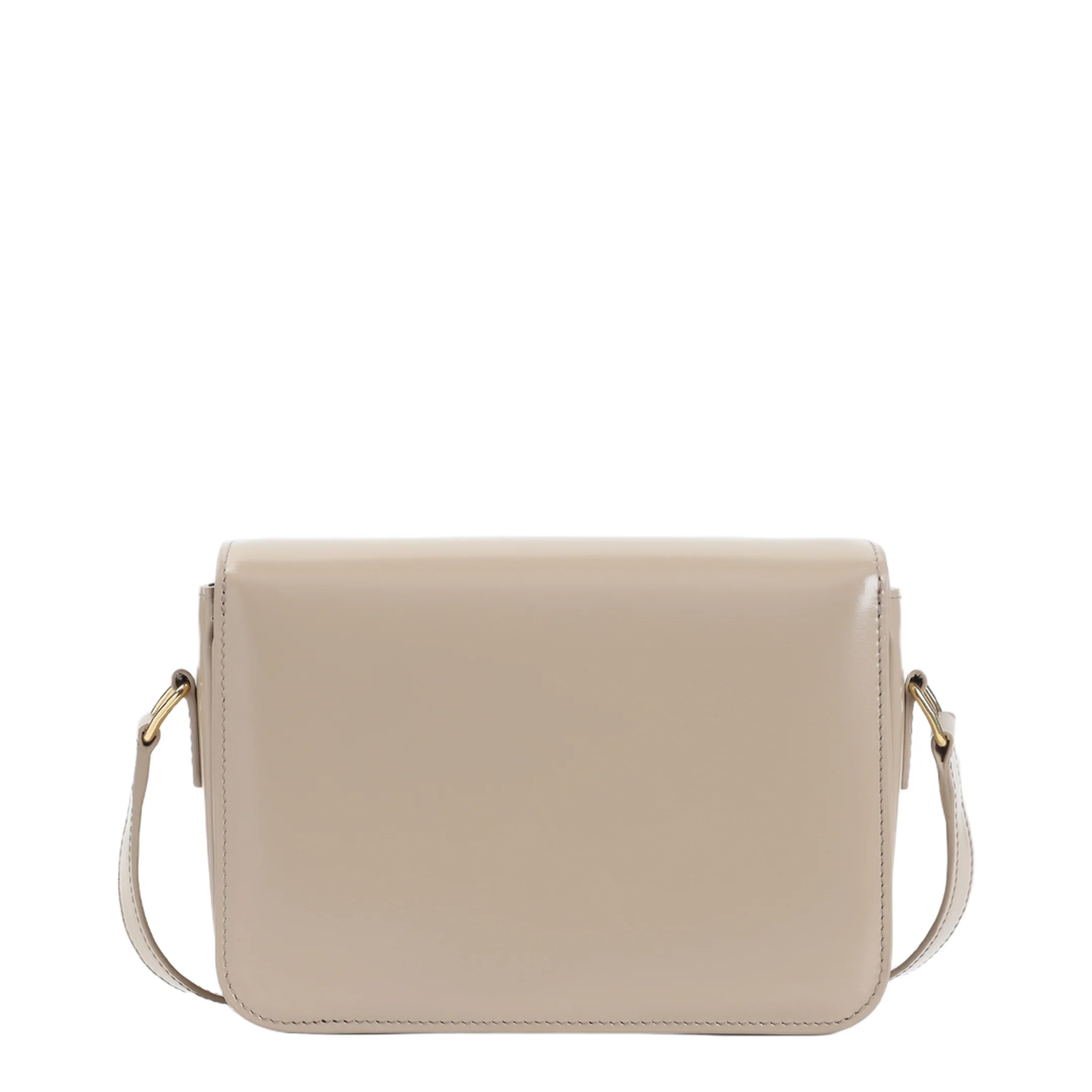 Triomphe Shoulder Bag Leather Beige - Image 4