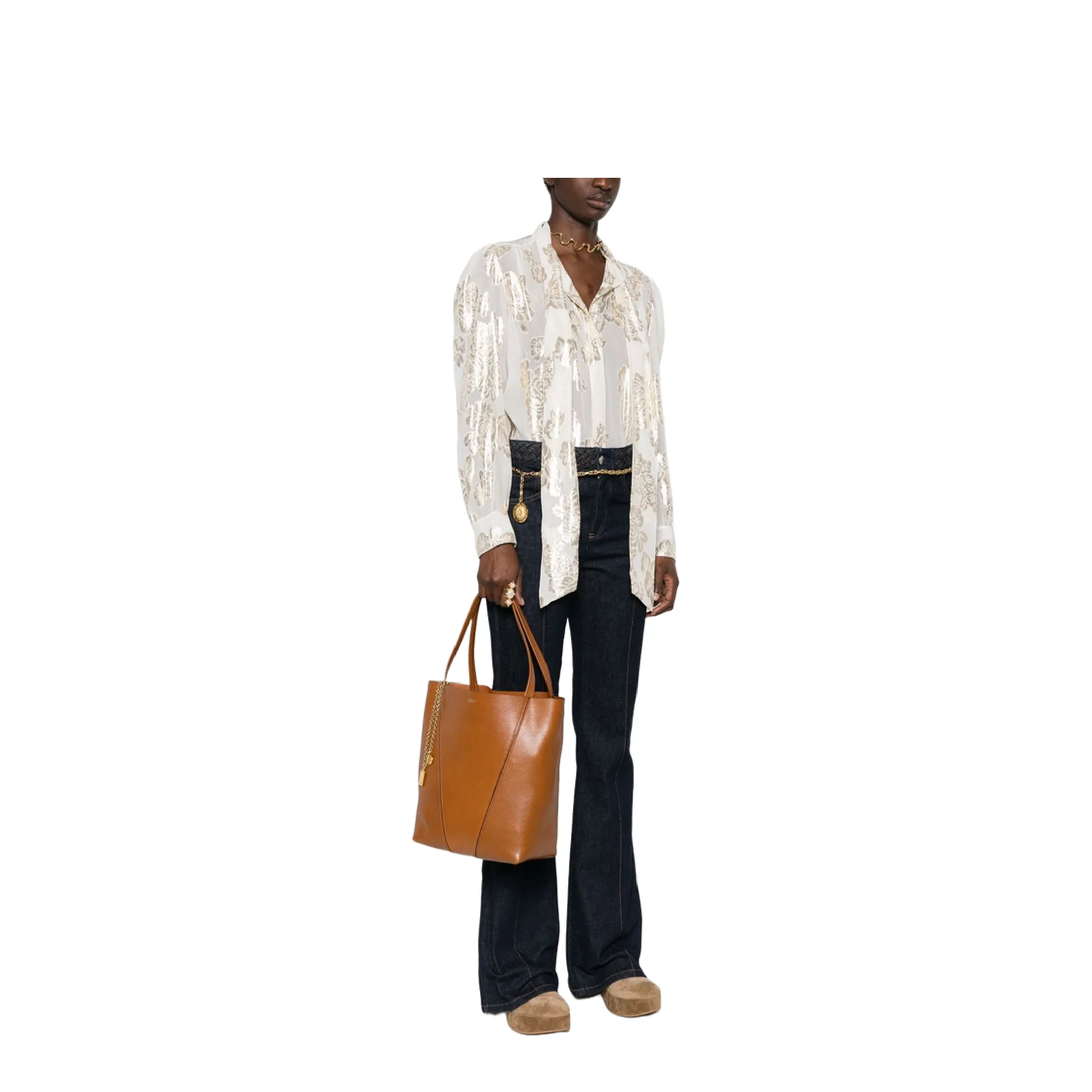 Spin Tote Bag in Grained Leather - Image 3