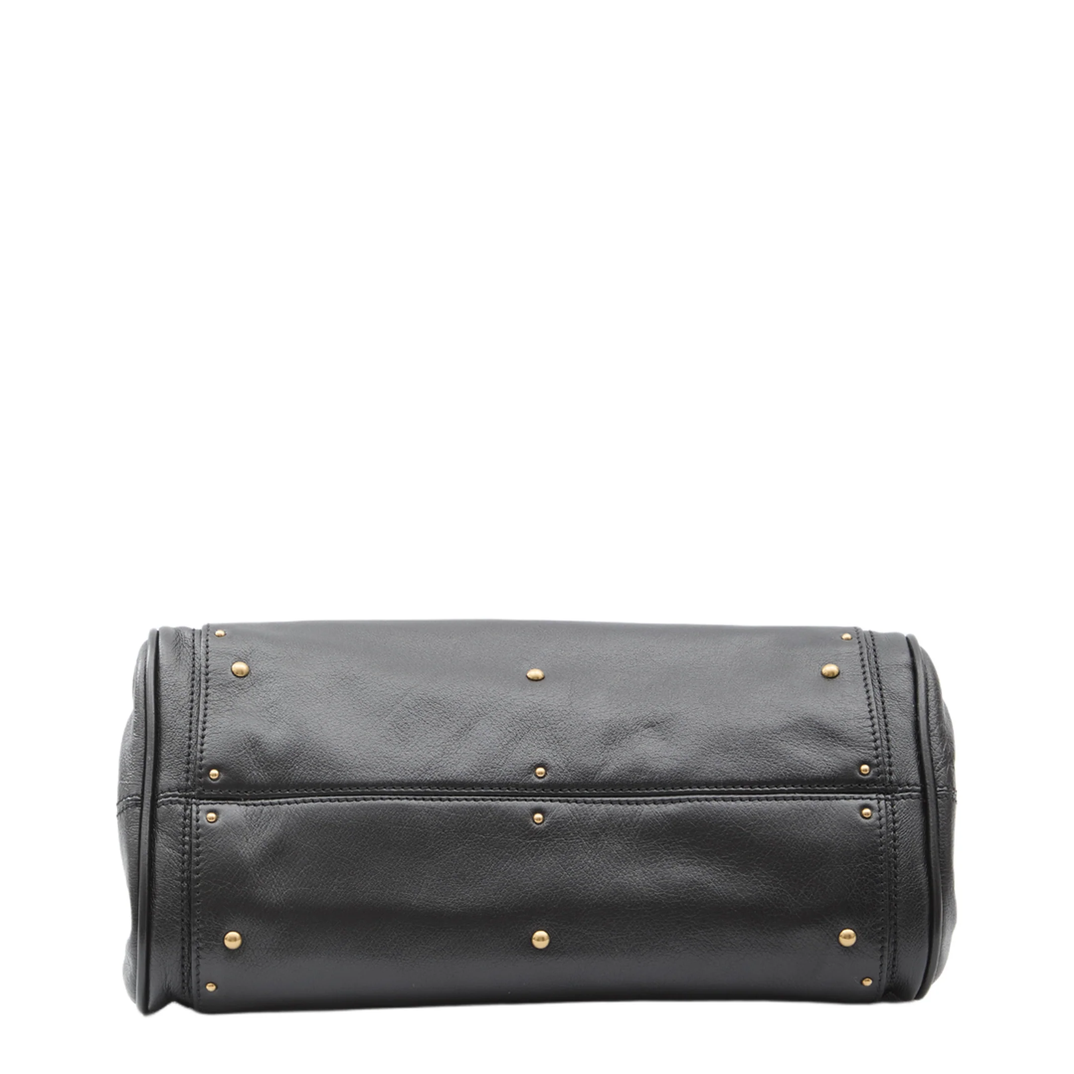 Paddington Grained Leather Handbag - Black - Image 3
