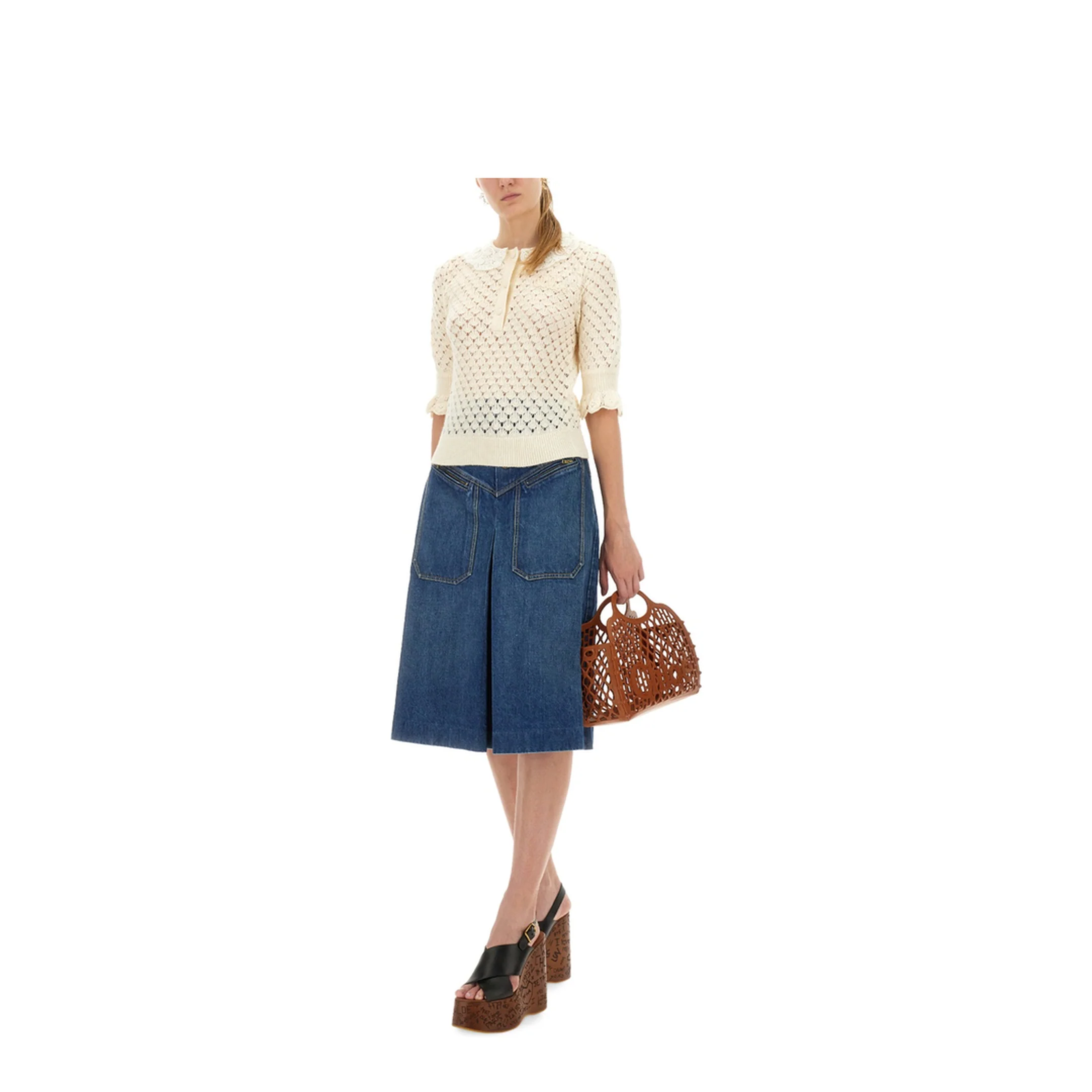 Cotton Crochet Sweater - Image 2