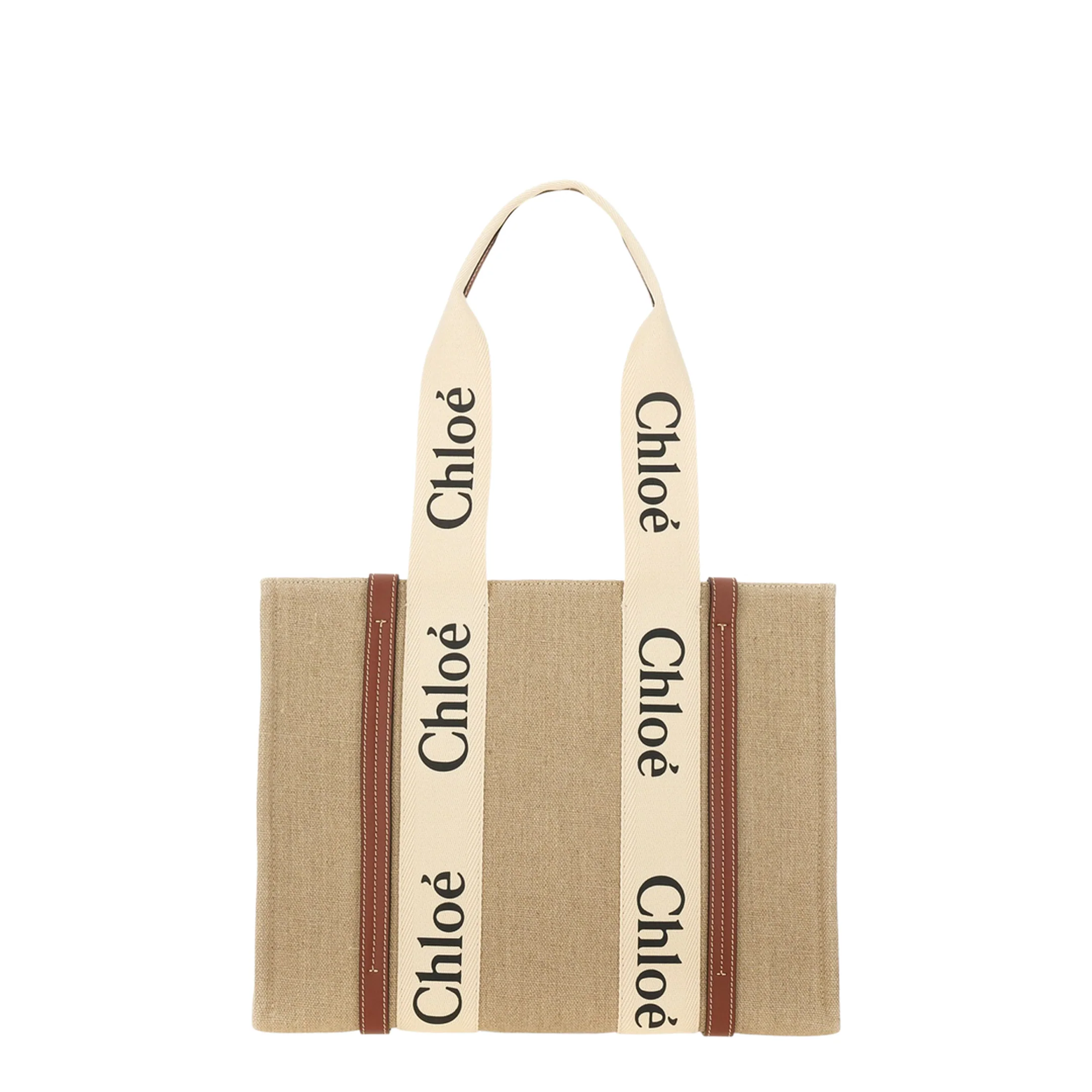 Double Long Handle Linen Bag with Logo - Image 7