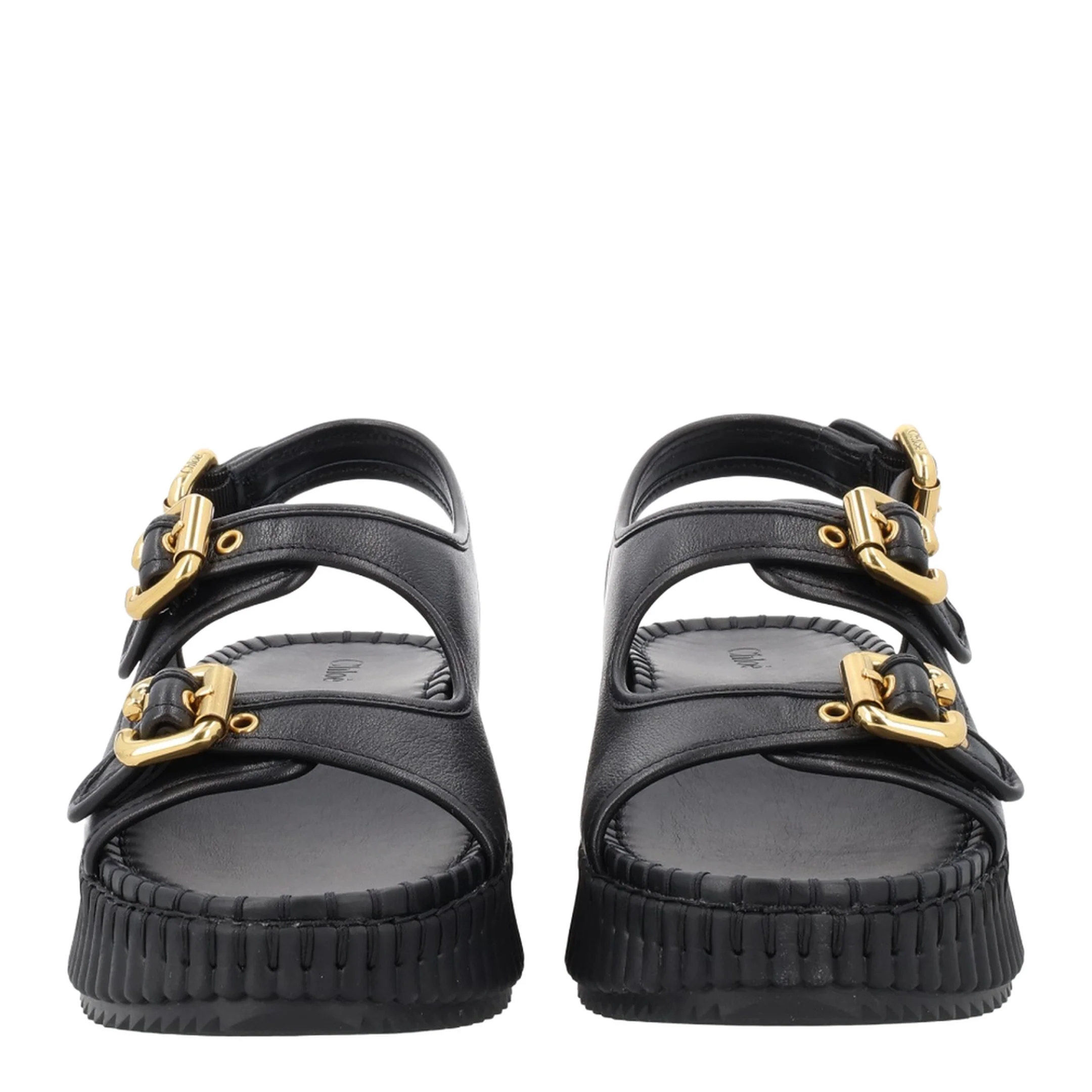 Nama Sandal With Wedge in Black - Image 3