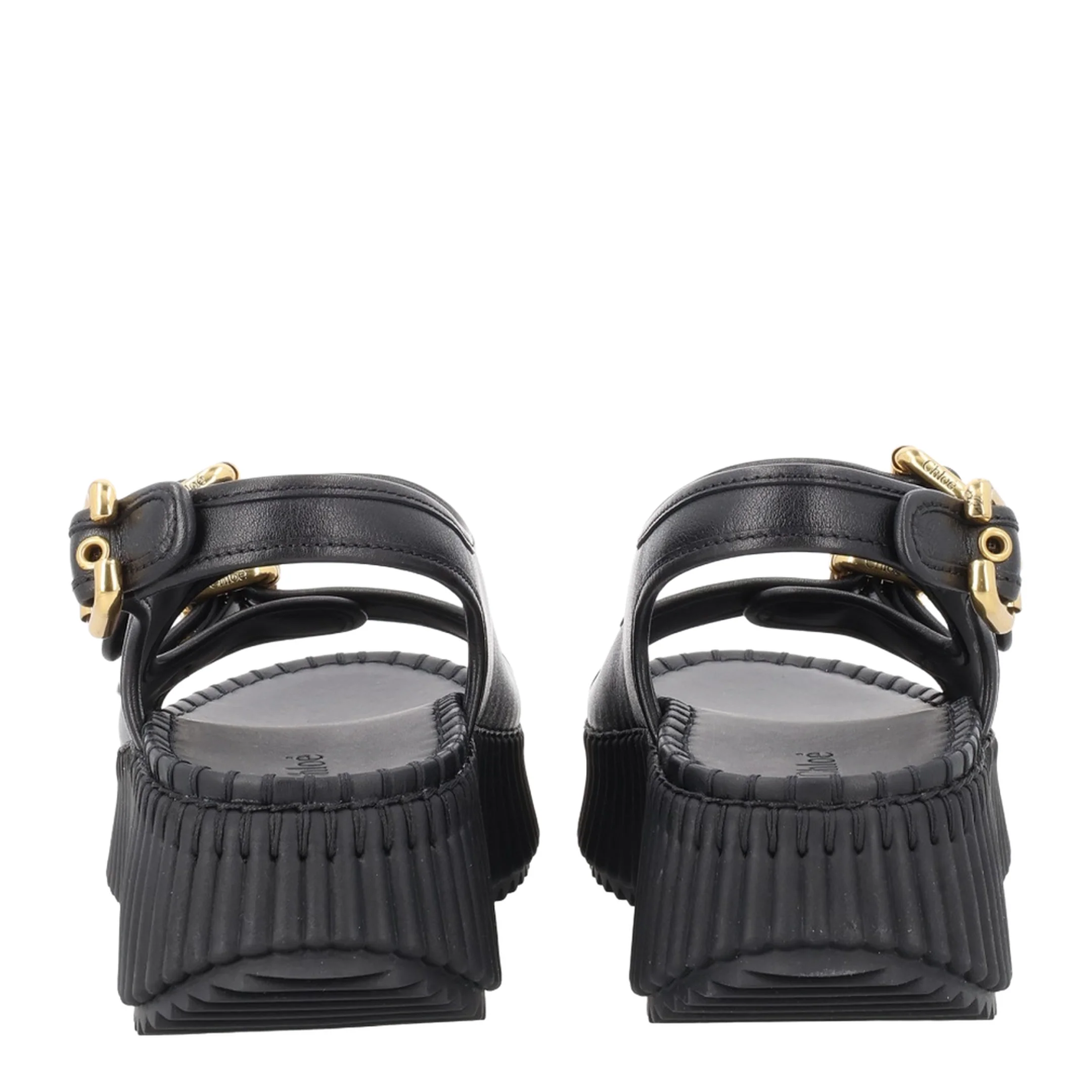 Nama Sandal With Wedge in Black - Image 4