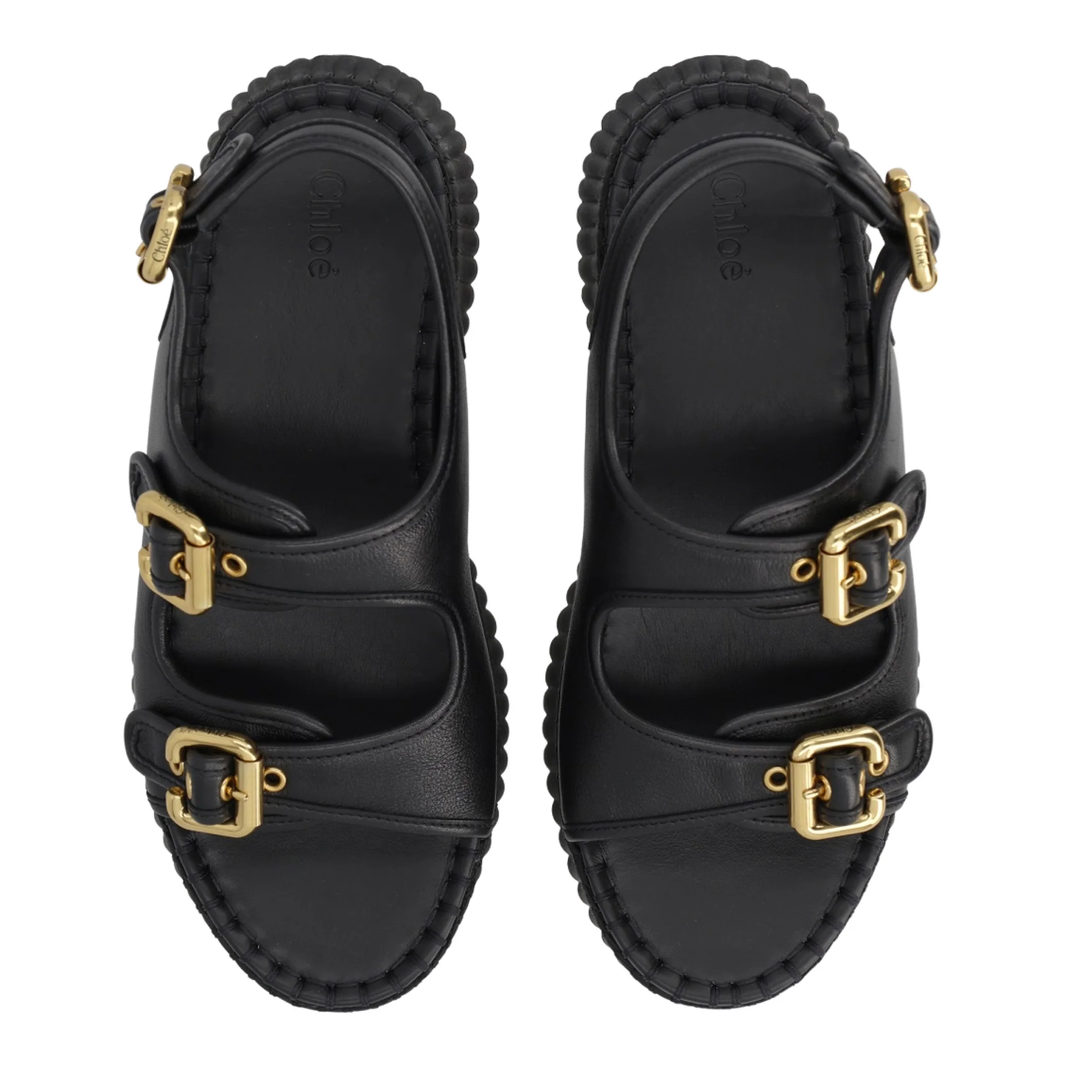 Nama Sandal With Wedge in Black - Image 5