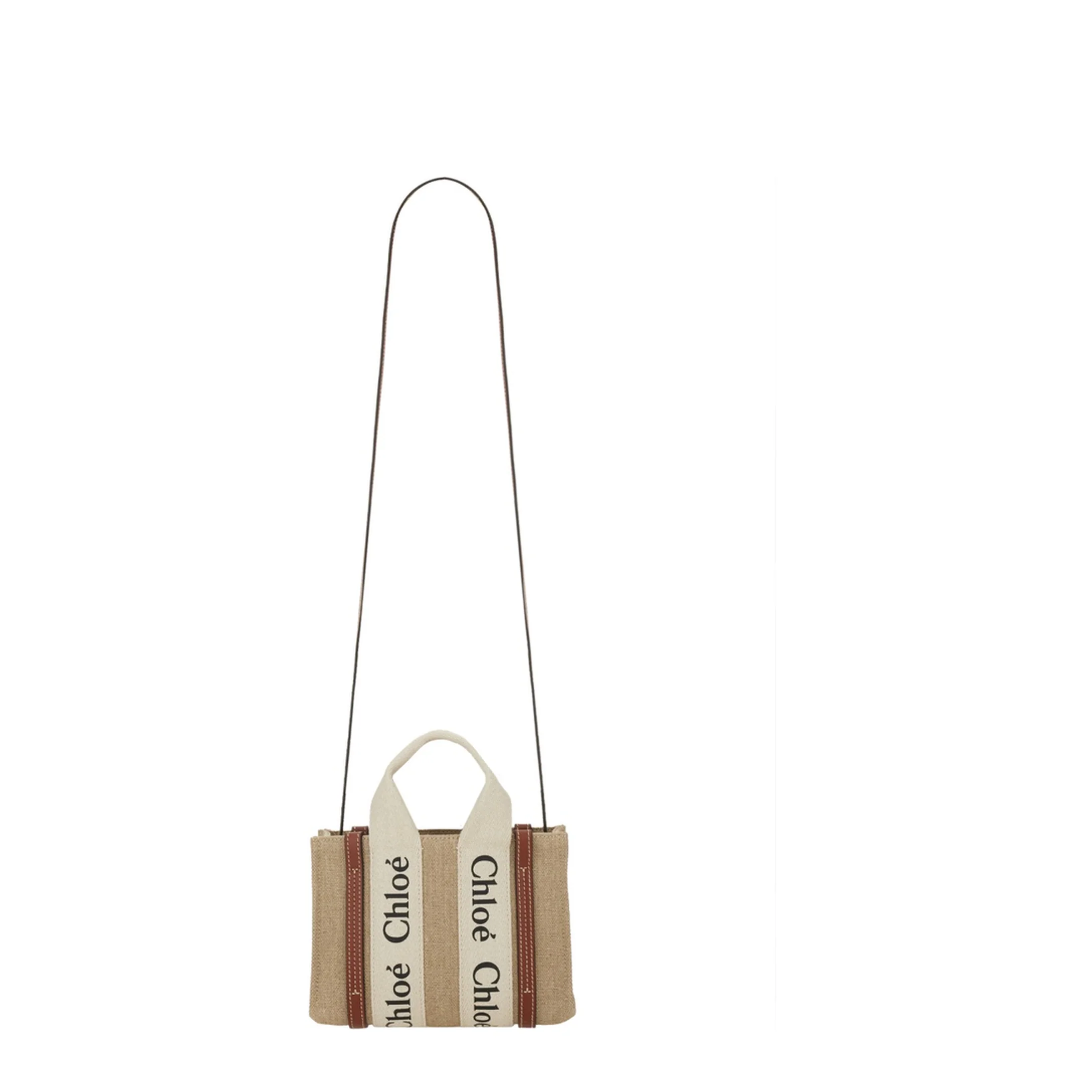 Woody Mini Linen Tote Bag - Image 4