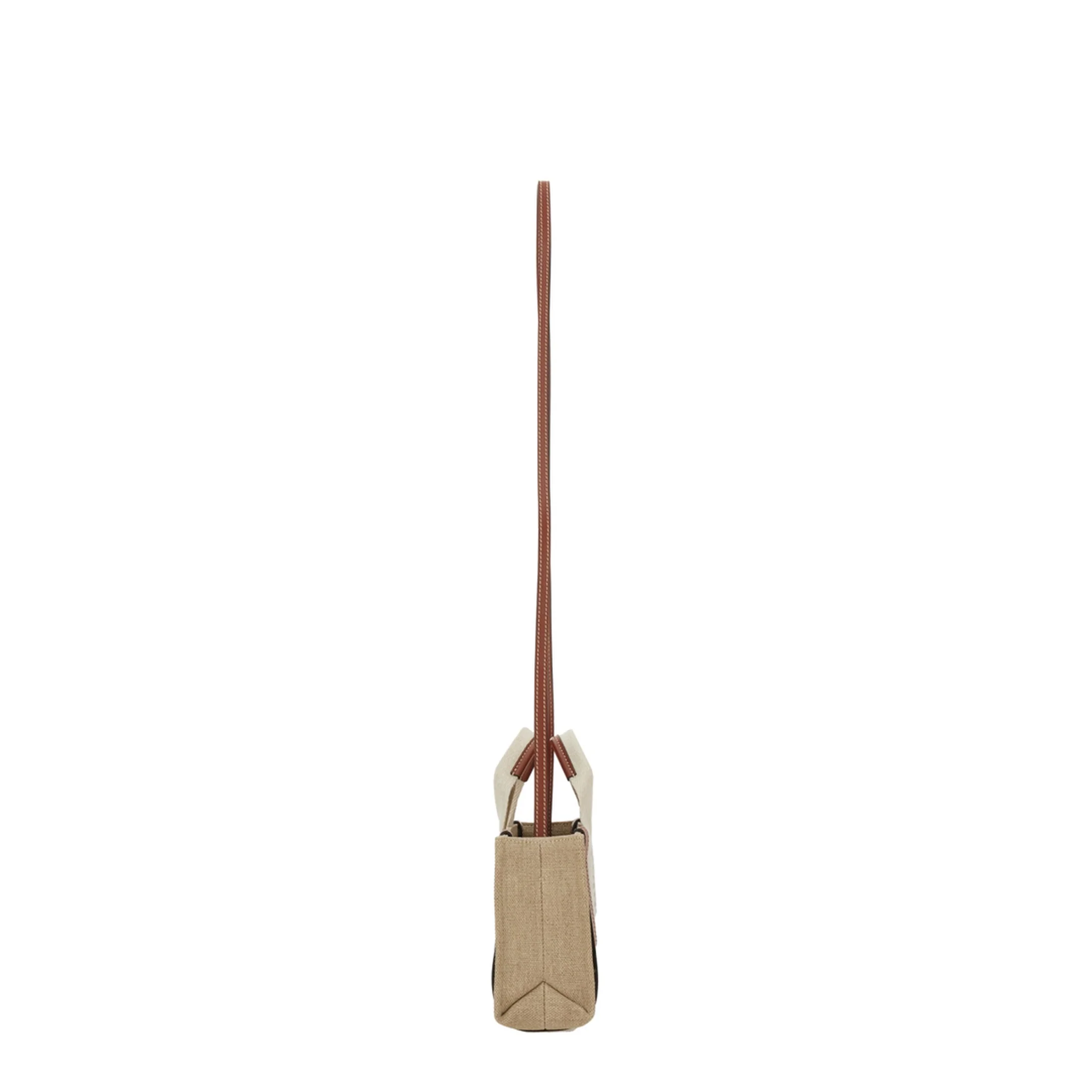 Woody Mini Linen Tote Bag - Image 5