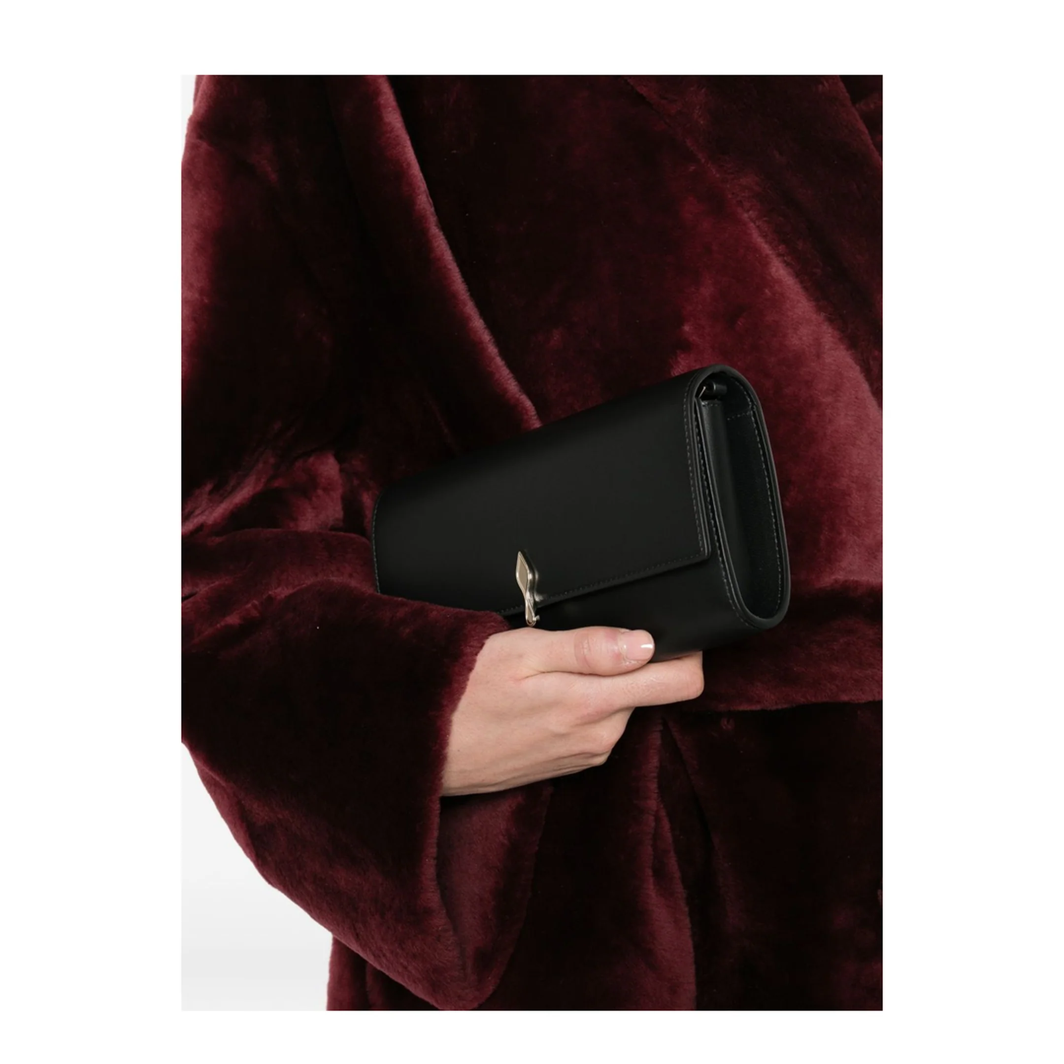Wallet on Chain - Lamb Nappa Leather - Black - Image 2