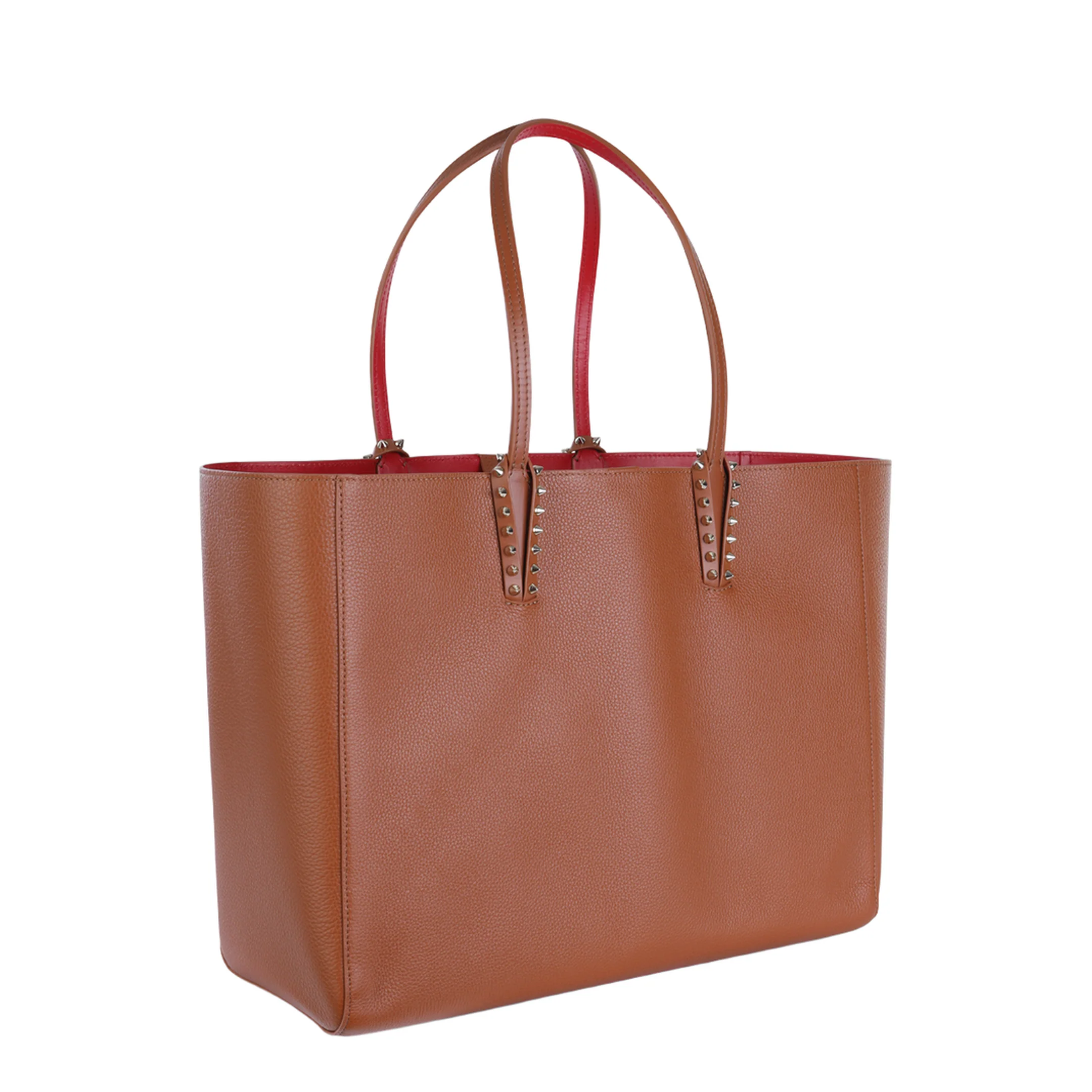 Cabata Studded Leather Shoulder Bag - Brown - Image 3