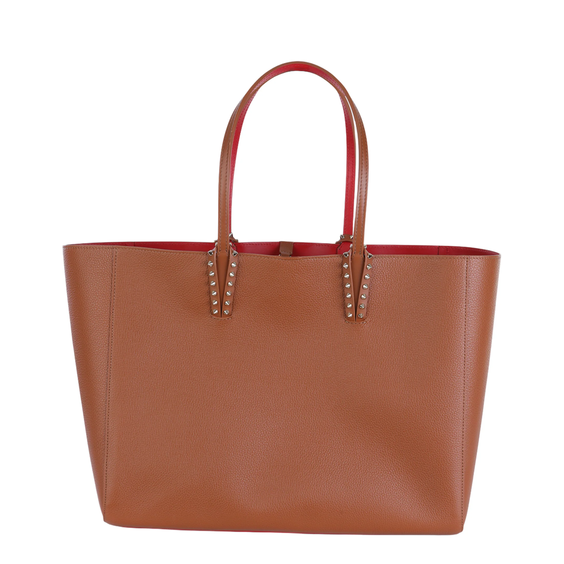 Cabata Studded Leather Shoulder Bag - Brown - Image 4