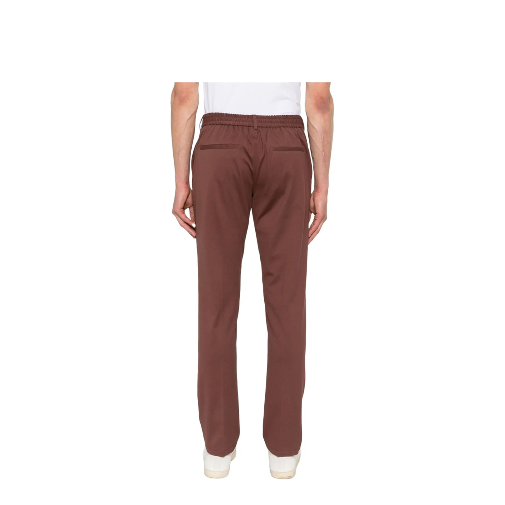 Cotton Trousers In Brown - Image 4