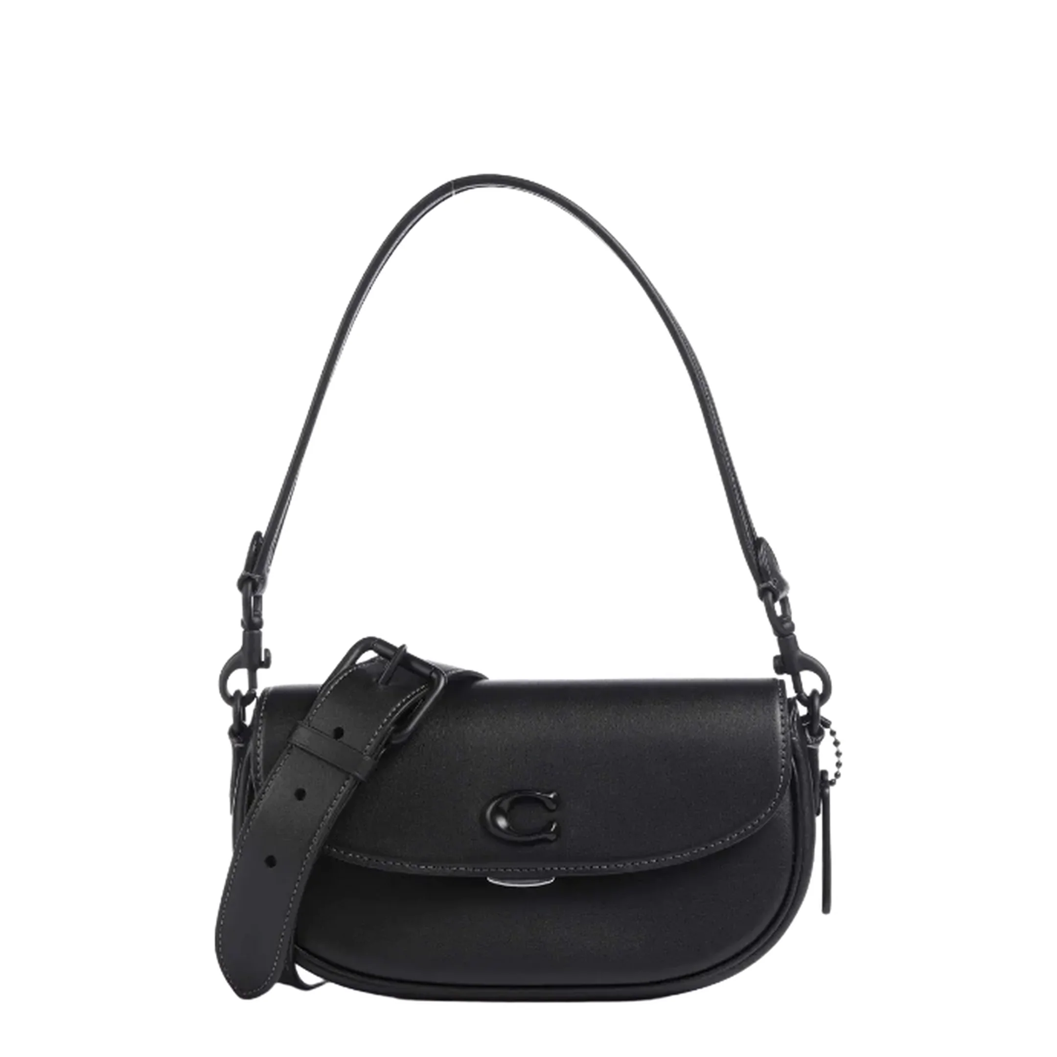 Leather Saddle Bag Black - Image 2