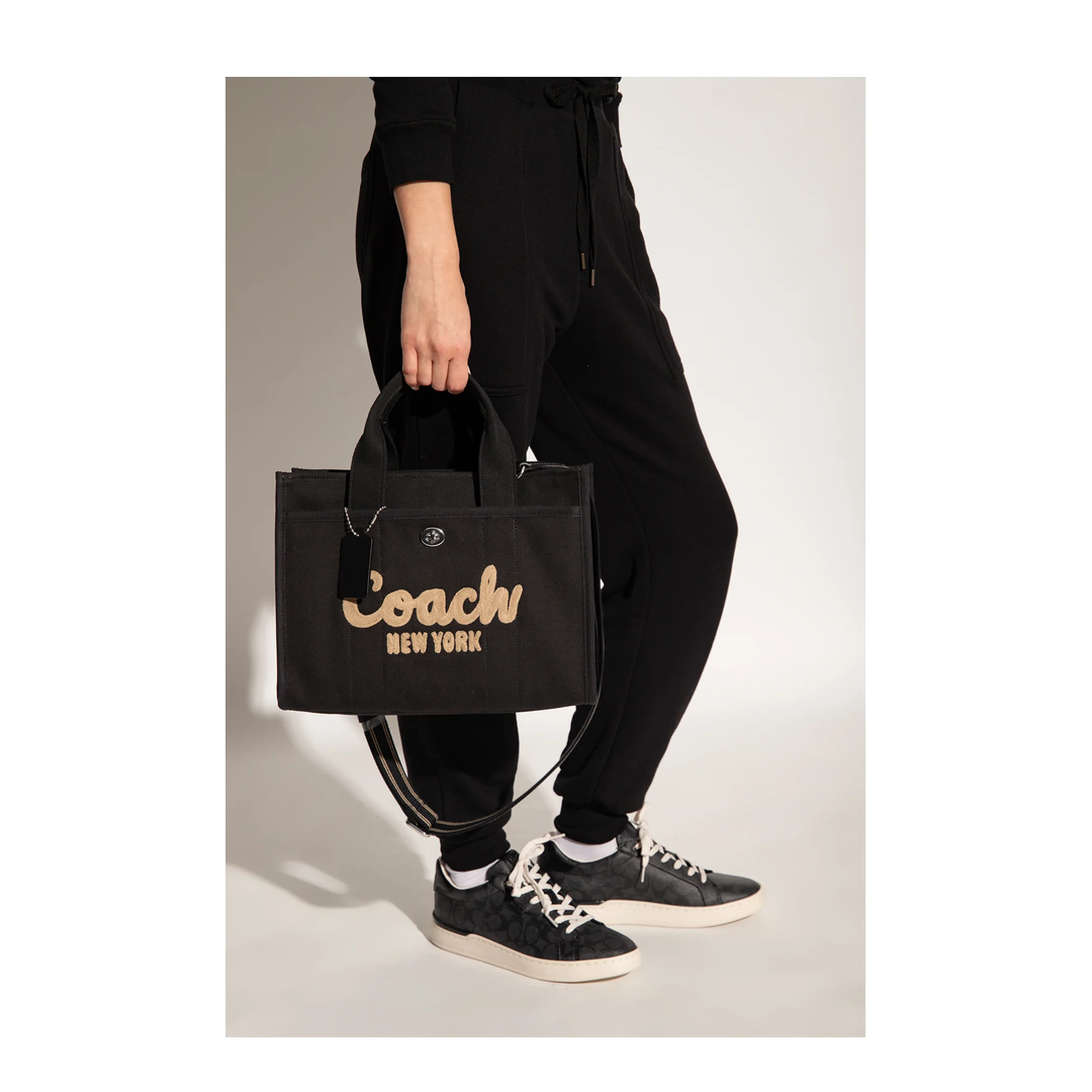 Logo Canvas Cargo Tote Bag - Black - Image 5