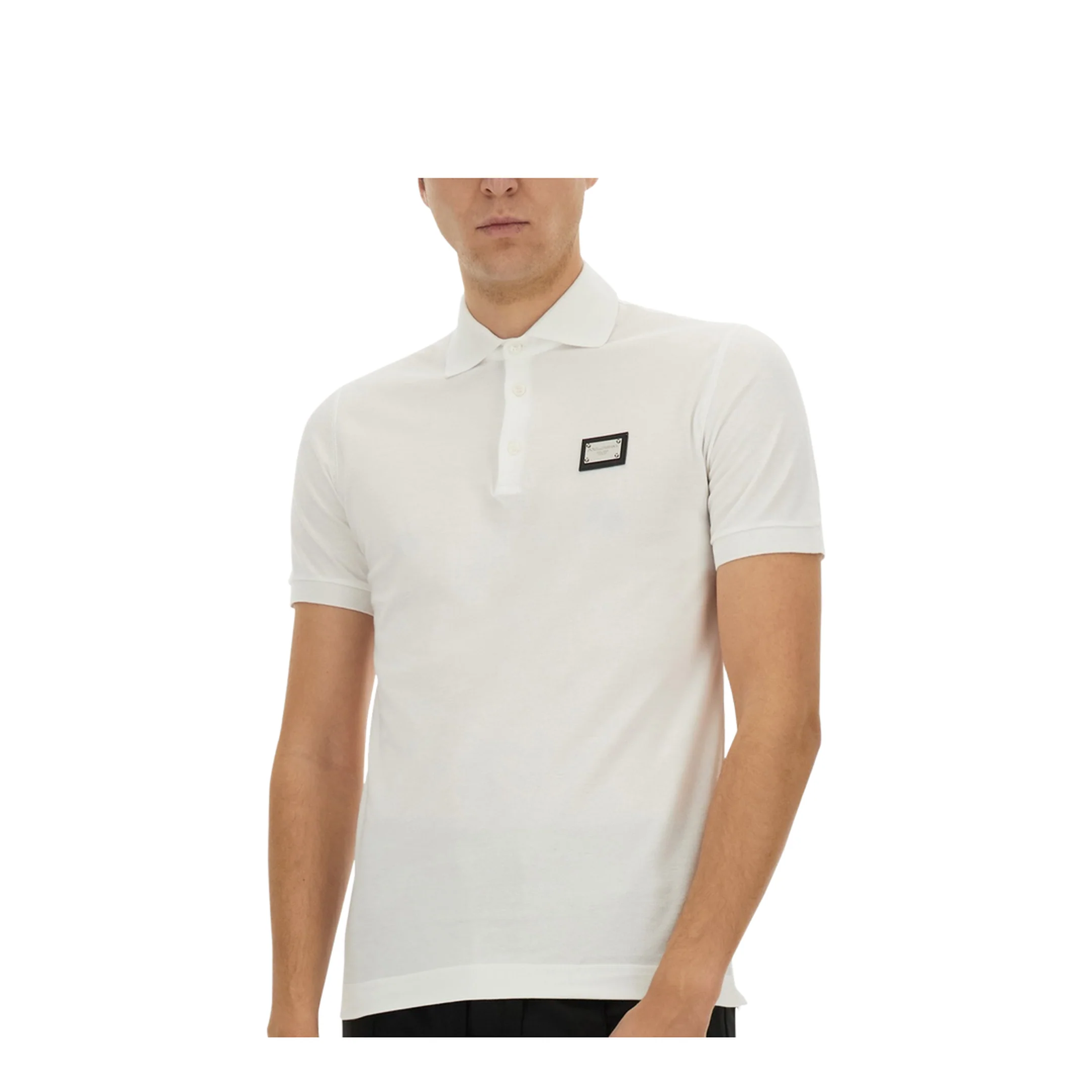 Cotton Piqué Polo Shirt with Branded Tag - Image 4