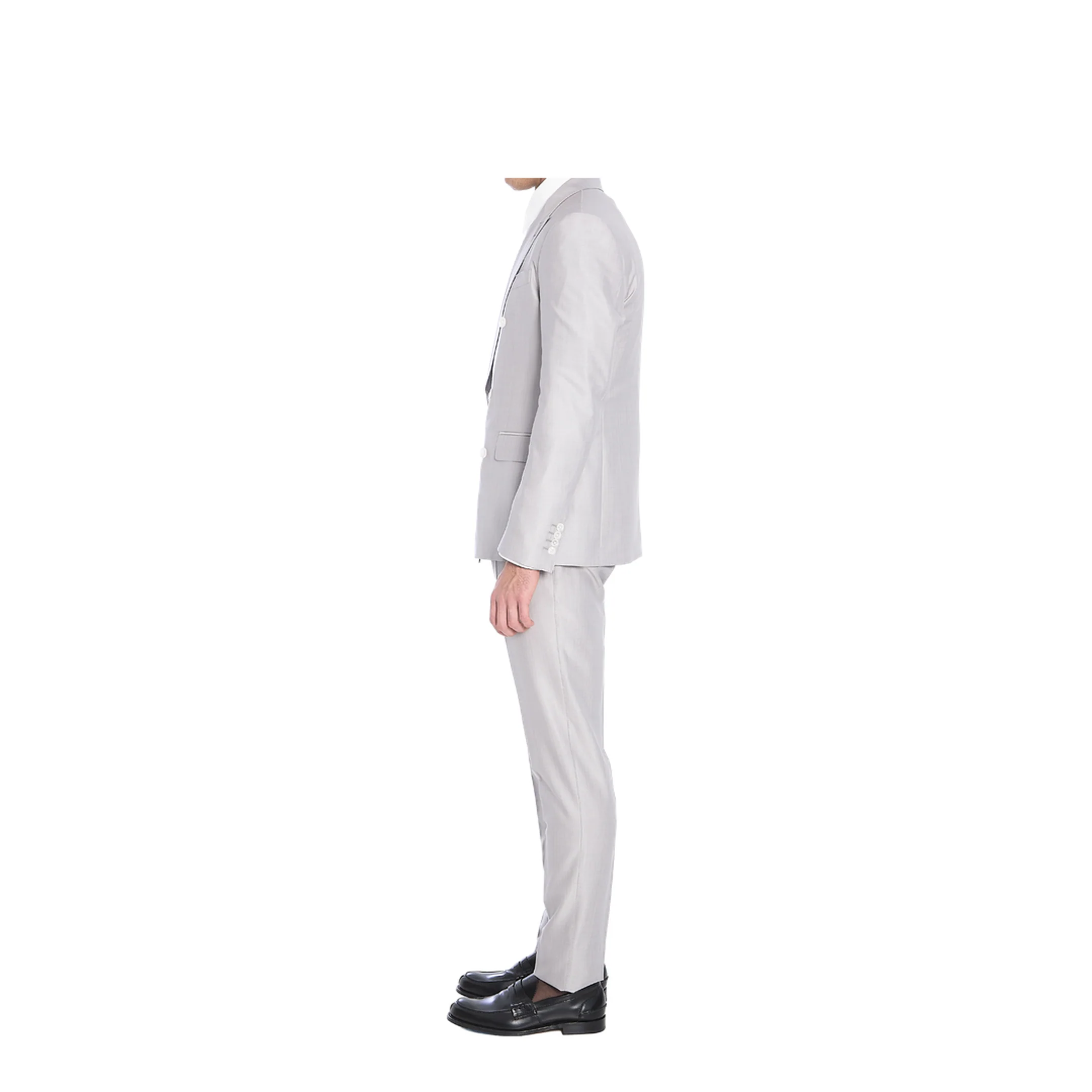 Deconstructed Double-Breasted Wool and Silk Suit - Image 3
