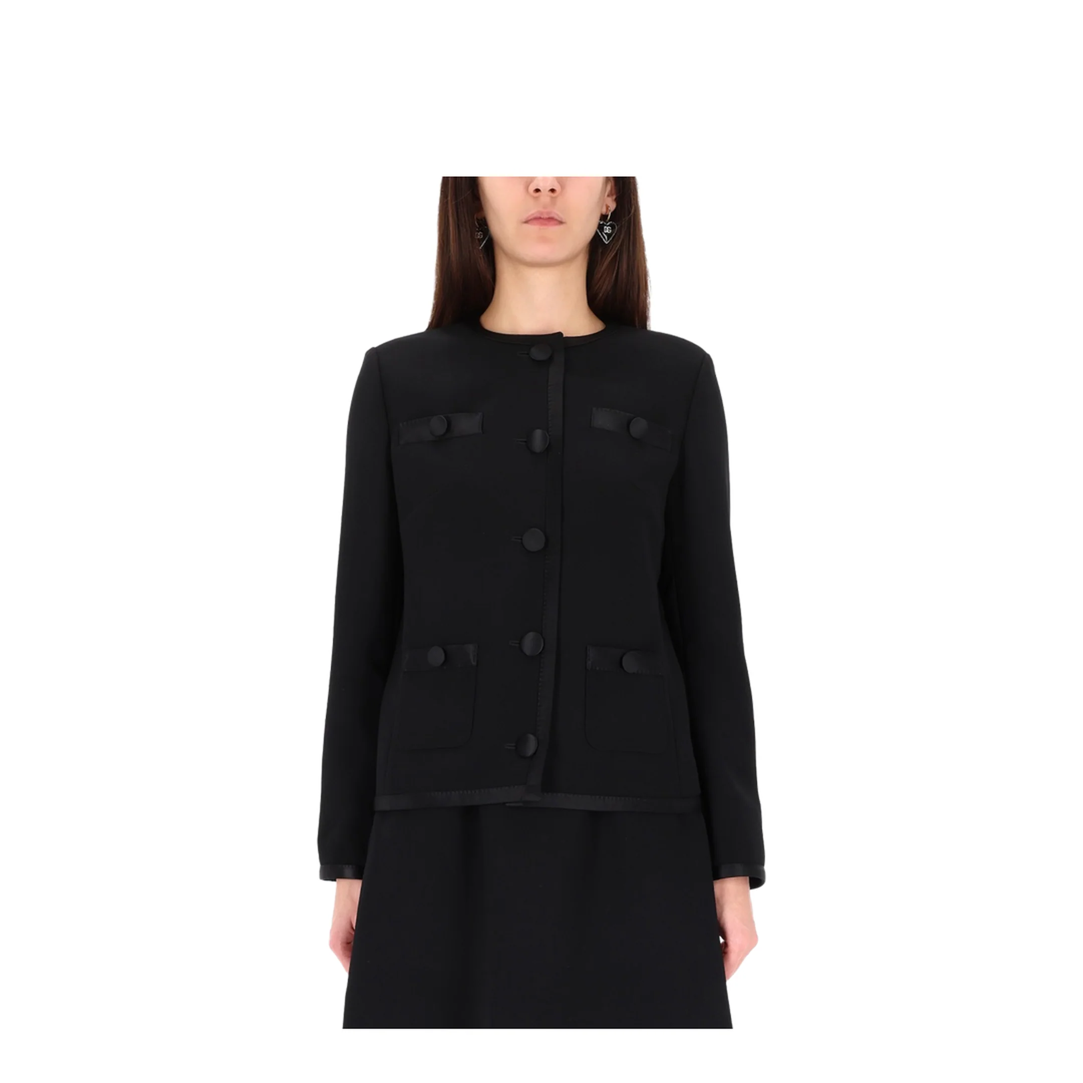 Double Crepe Single-Breasted Jacket - Image 3