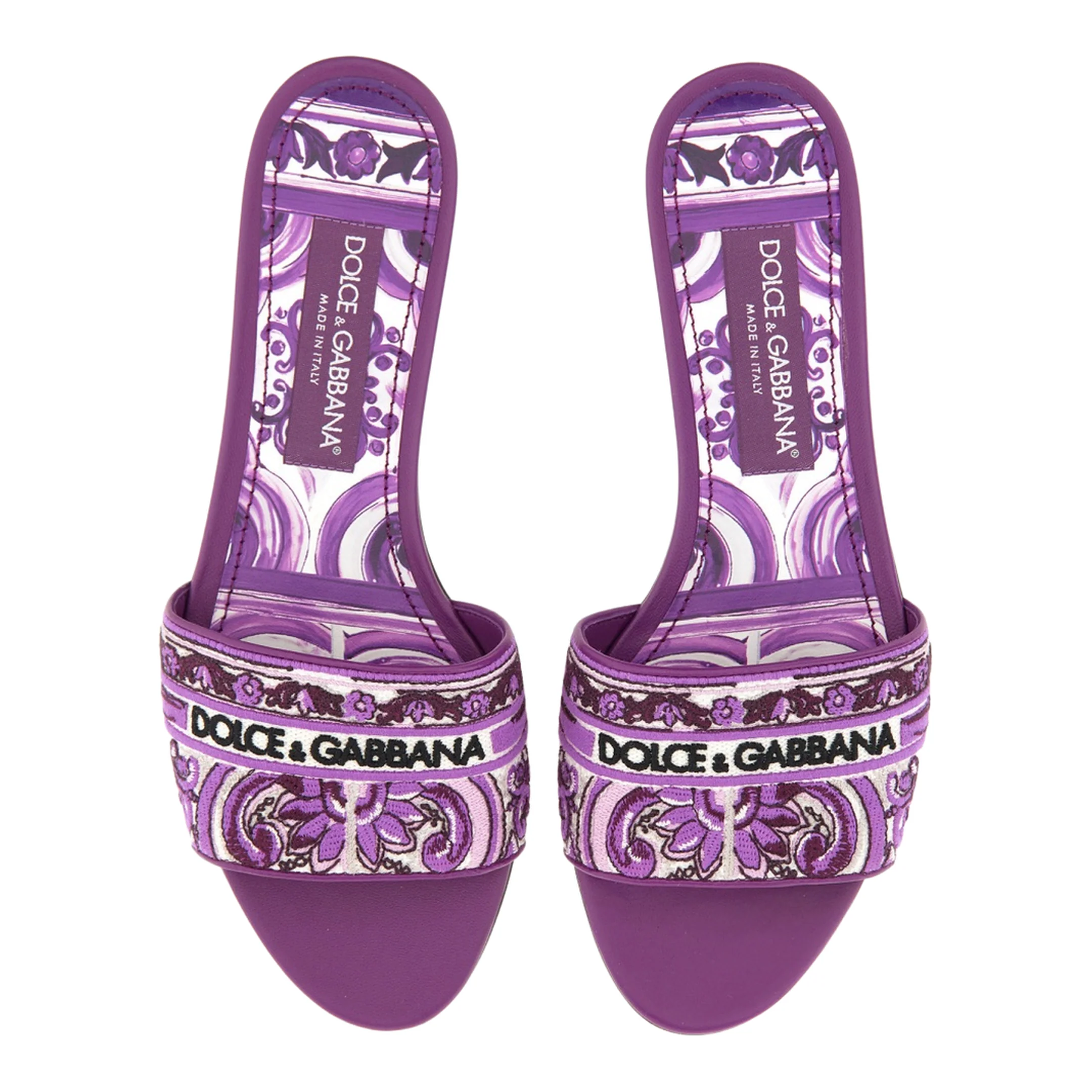 Embroidered Slides in Multicolor - Image 6
