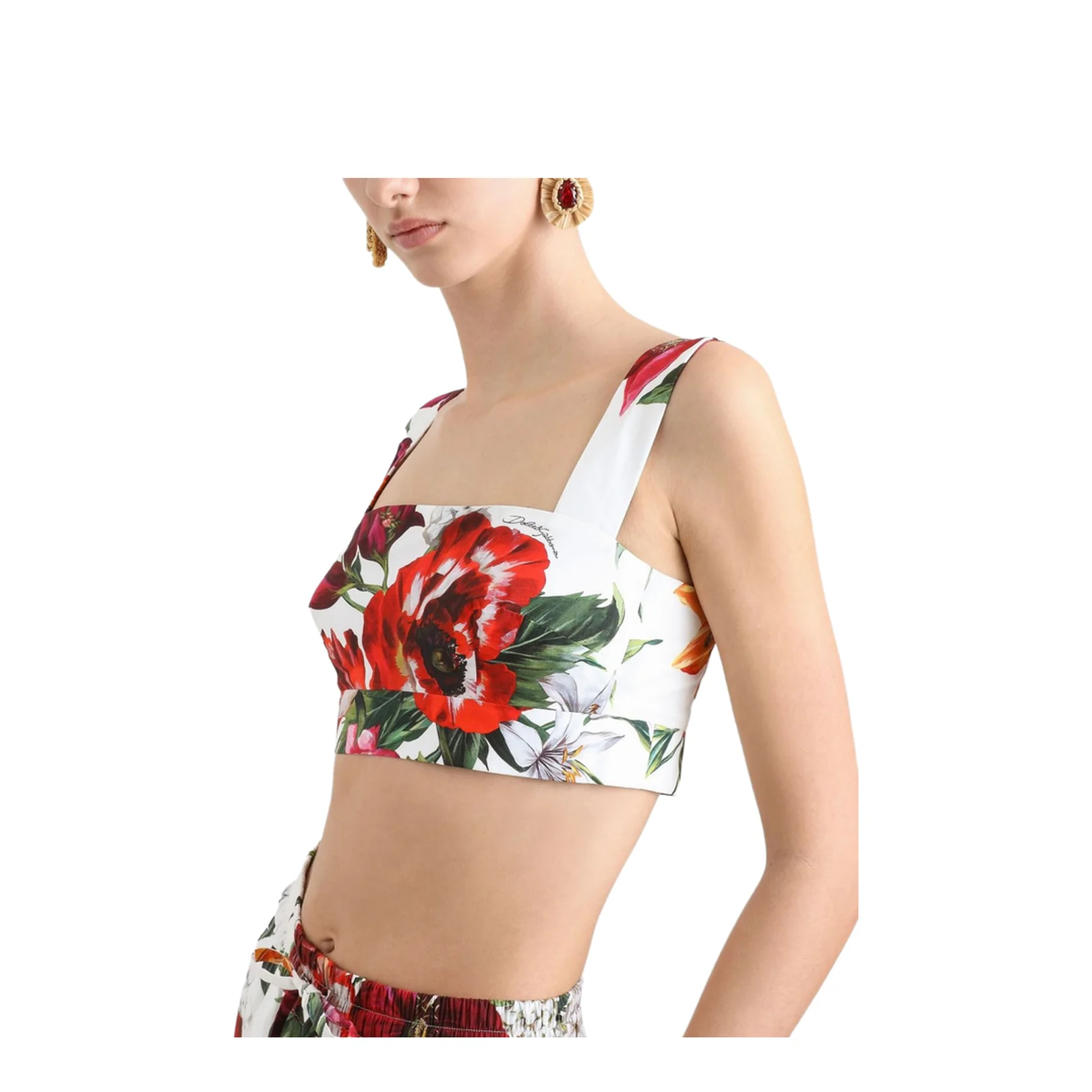 Flower-print Poplin Top - Image 4