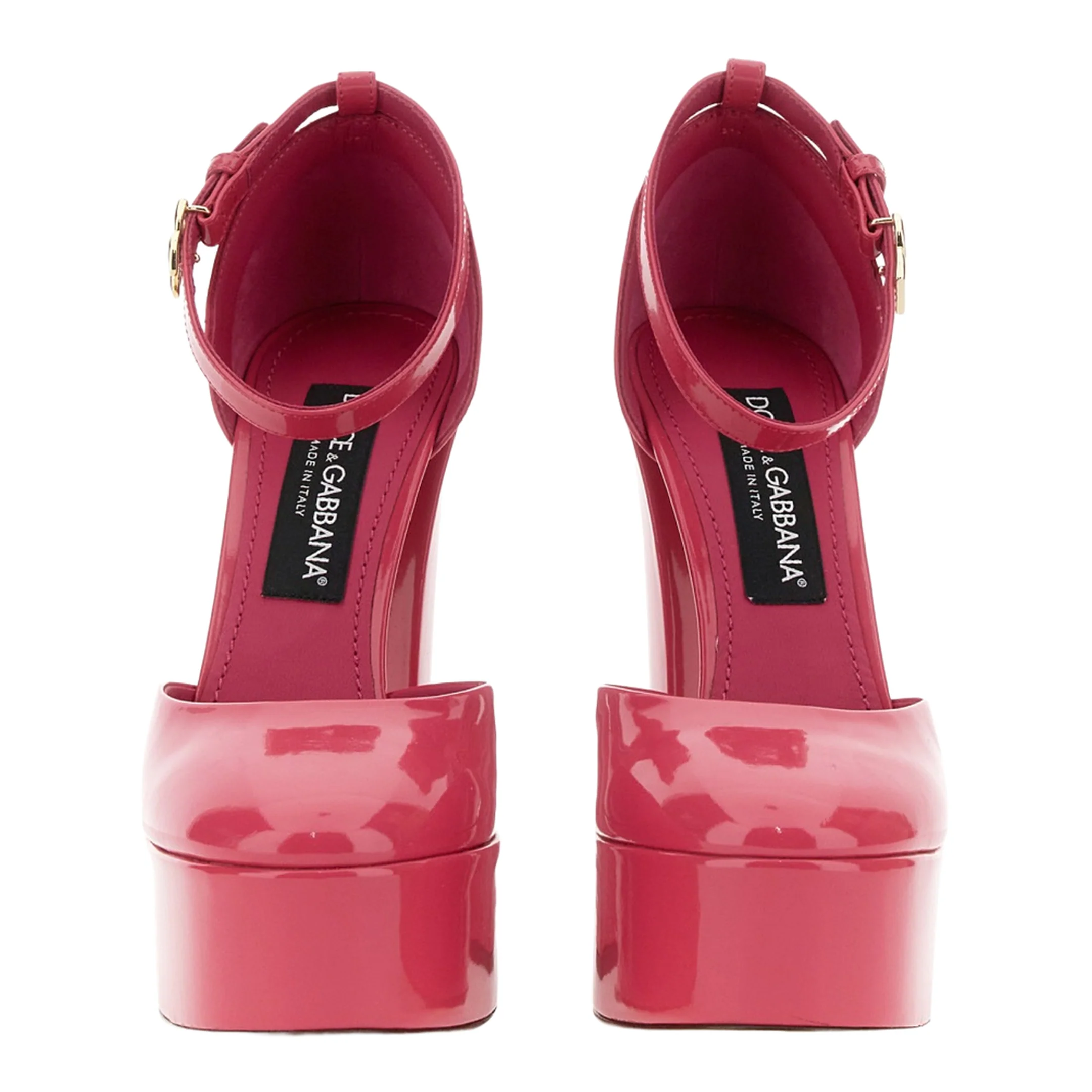 Glossy Leather Platform Pumps - Image 2