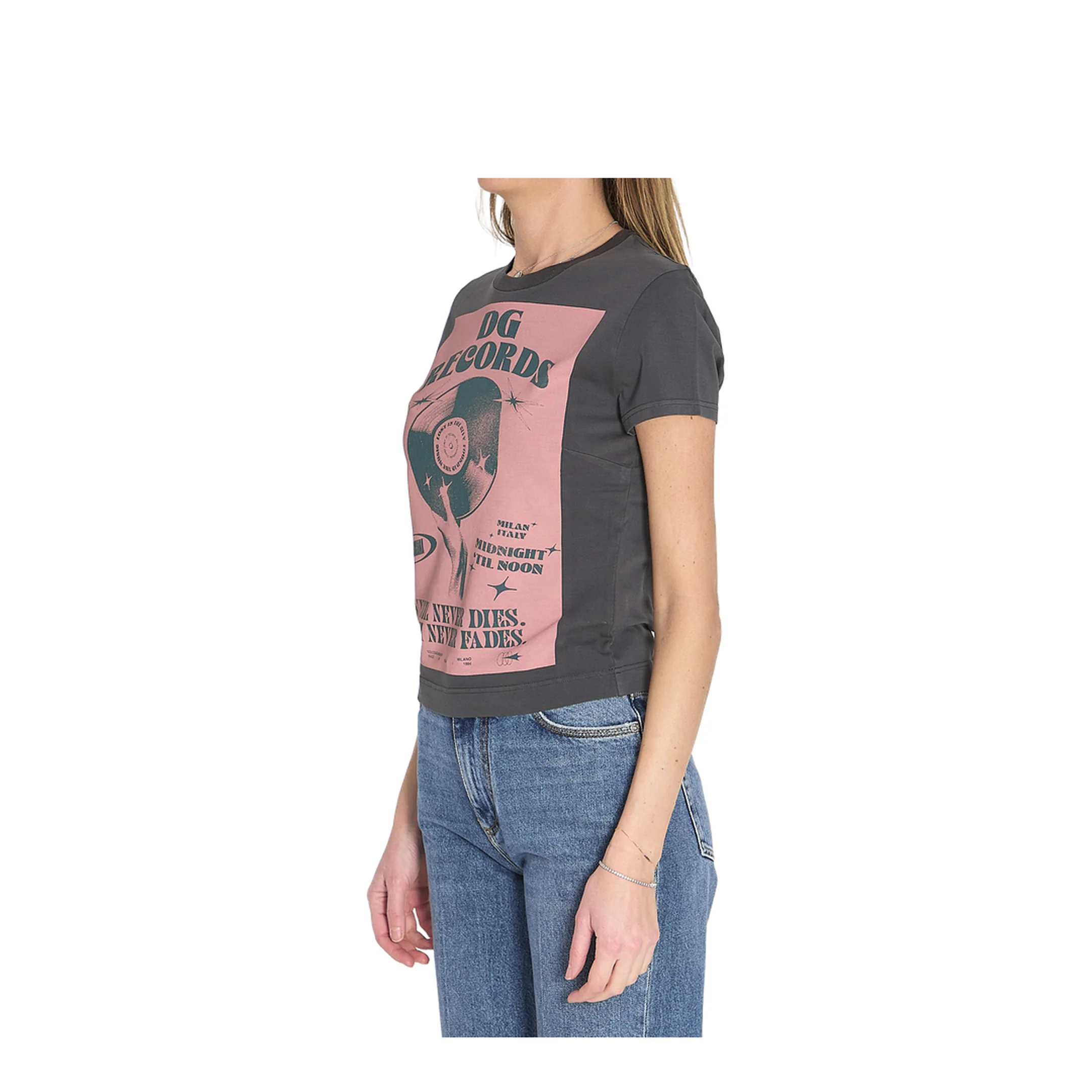 Jersey T-Shirt with Print in Grey - Image 2