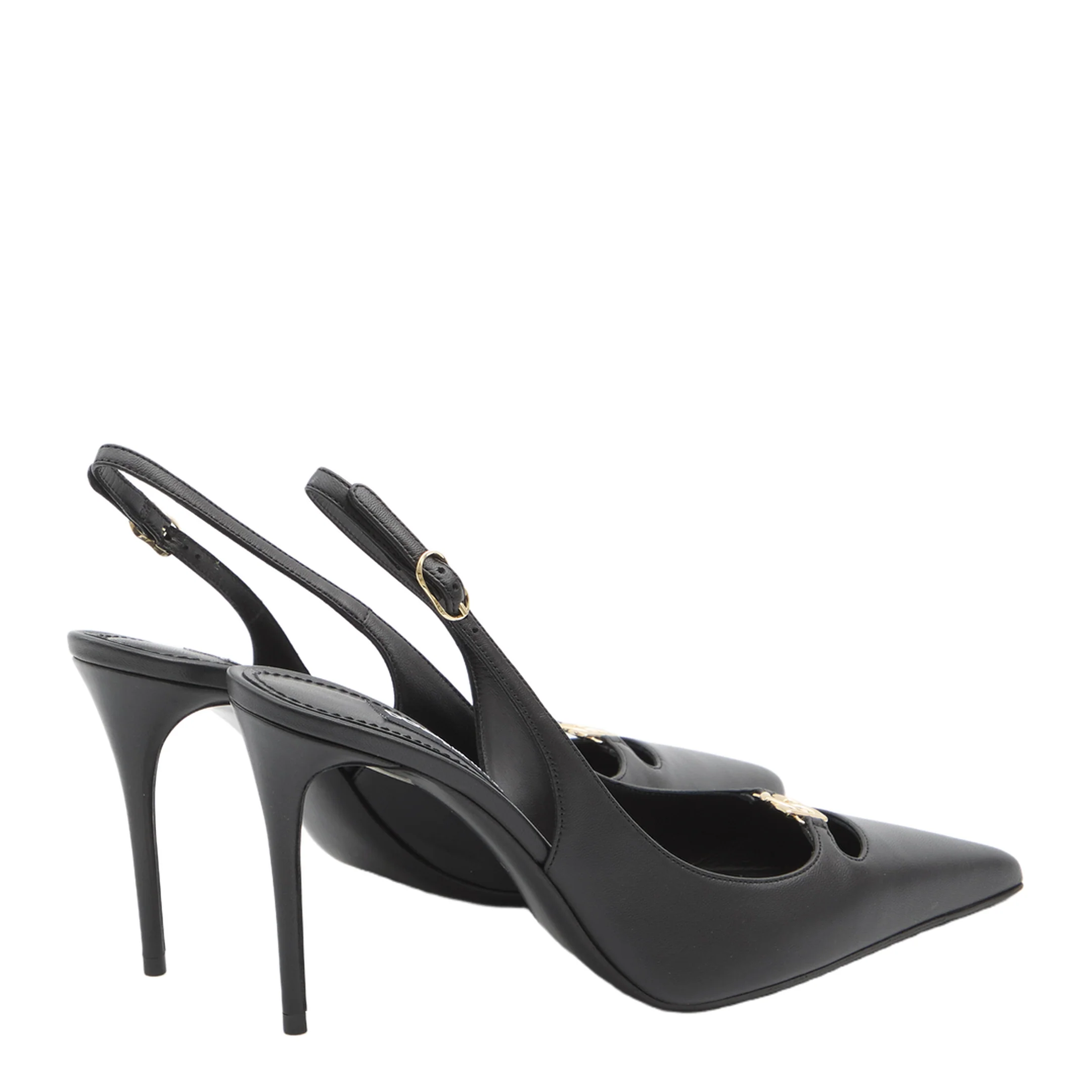 Leather Pump With Metal Dg Logo - Image 3