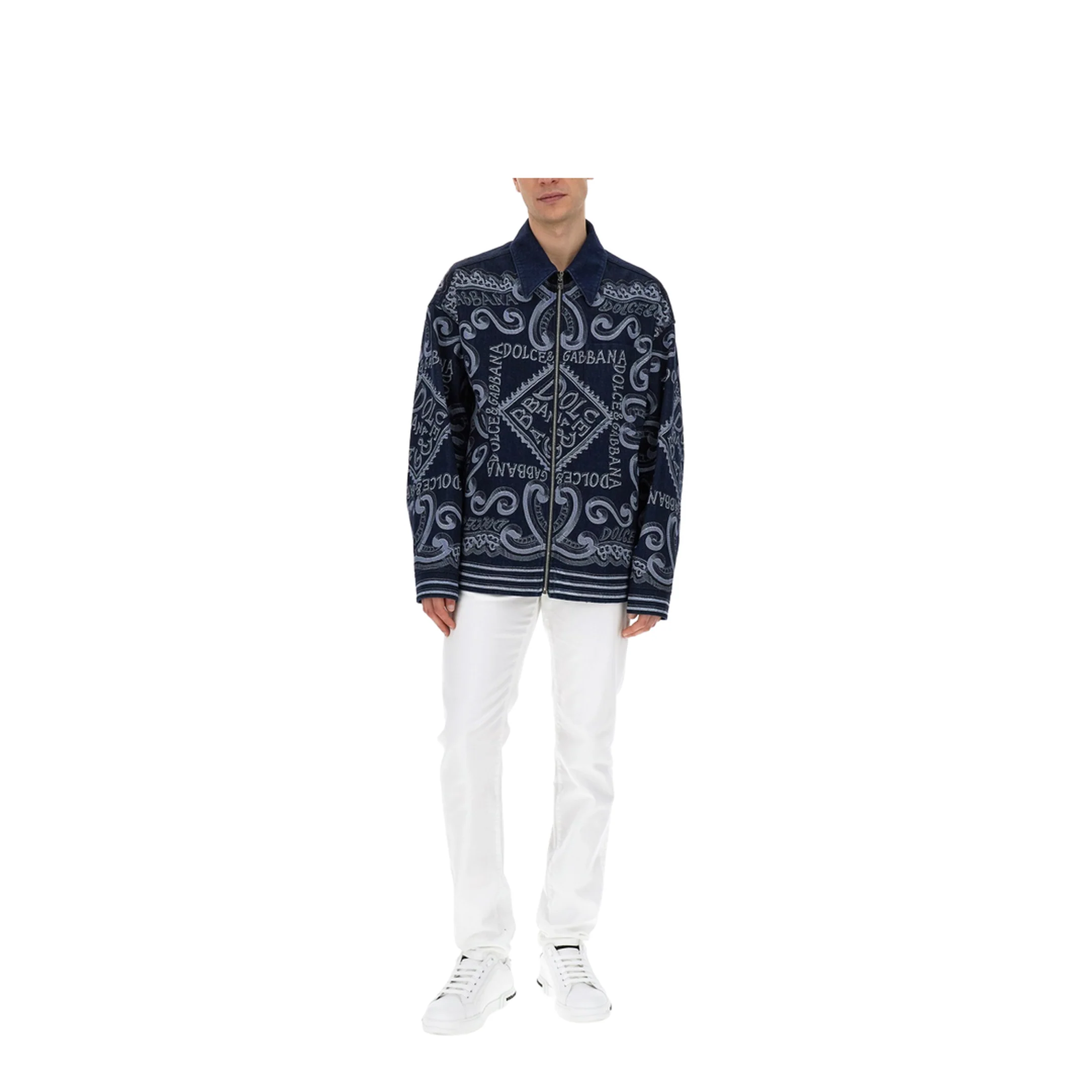 Navy Print Cardigan - Image 2