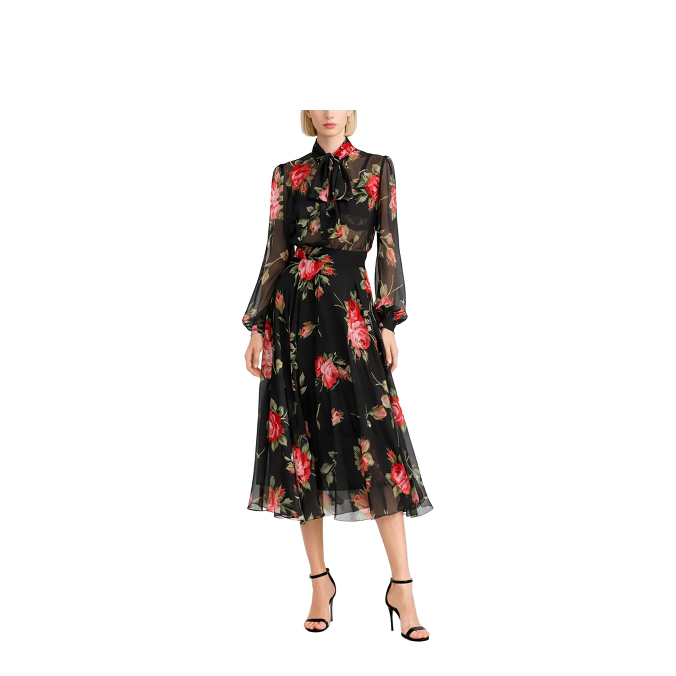 Rose Bouquet Print Top - Image 2