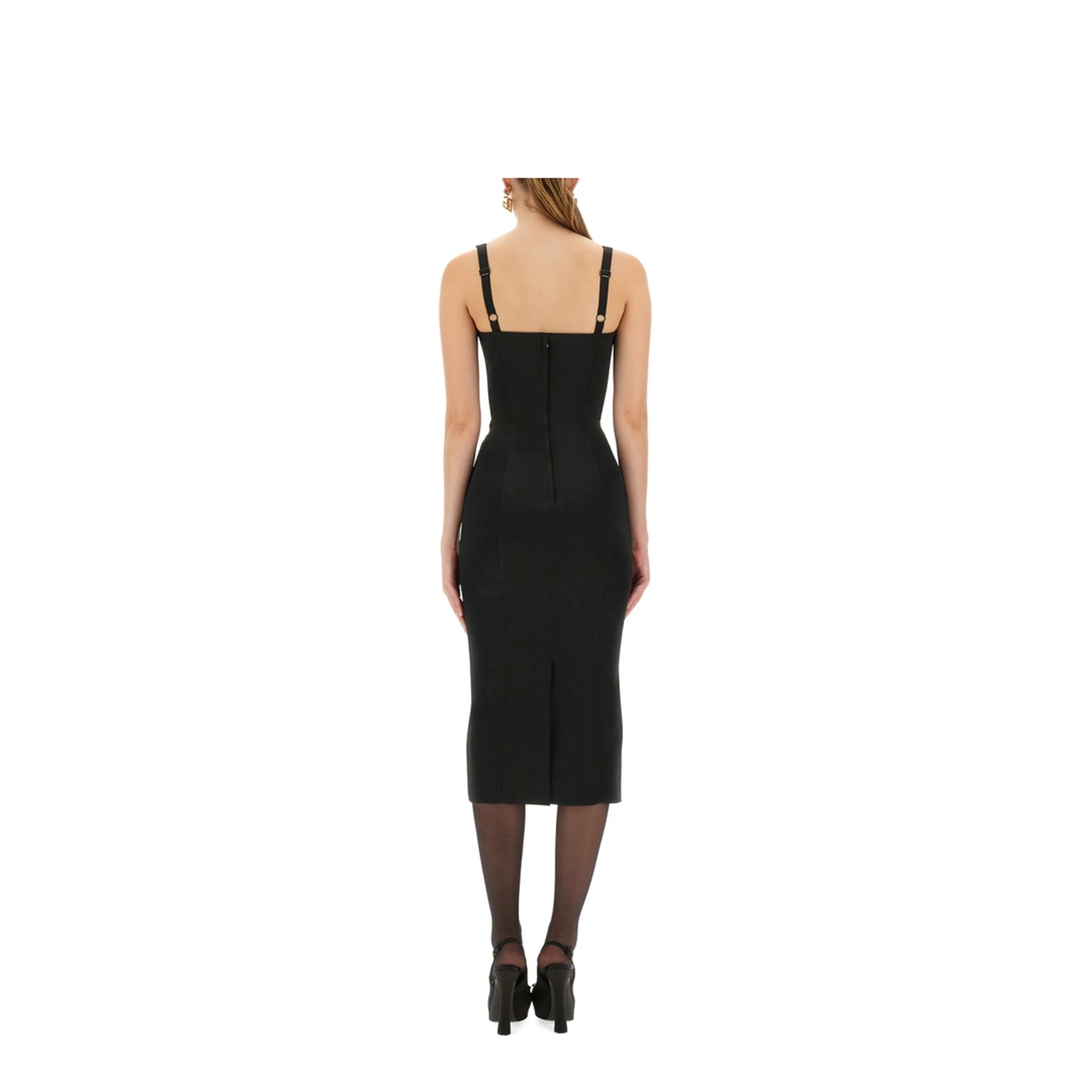 Satin Bustier Longuette Dress - Image 3