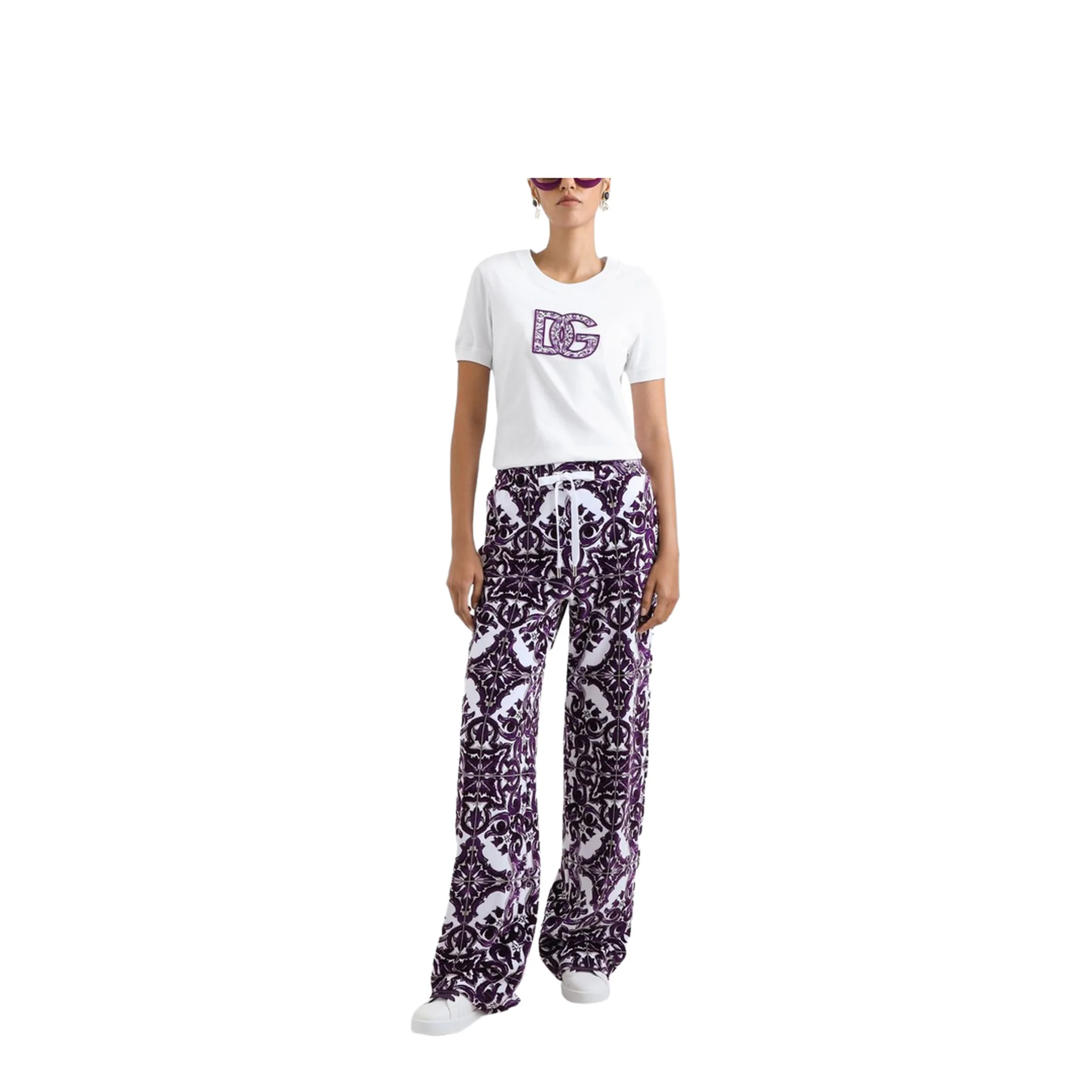 Short-sleeved Cotton T-Shirt in White - Image 4