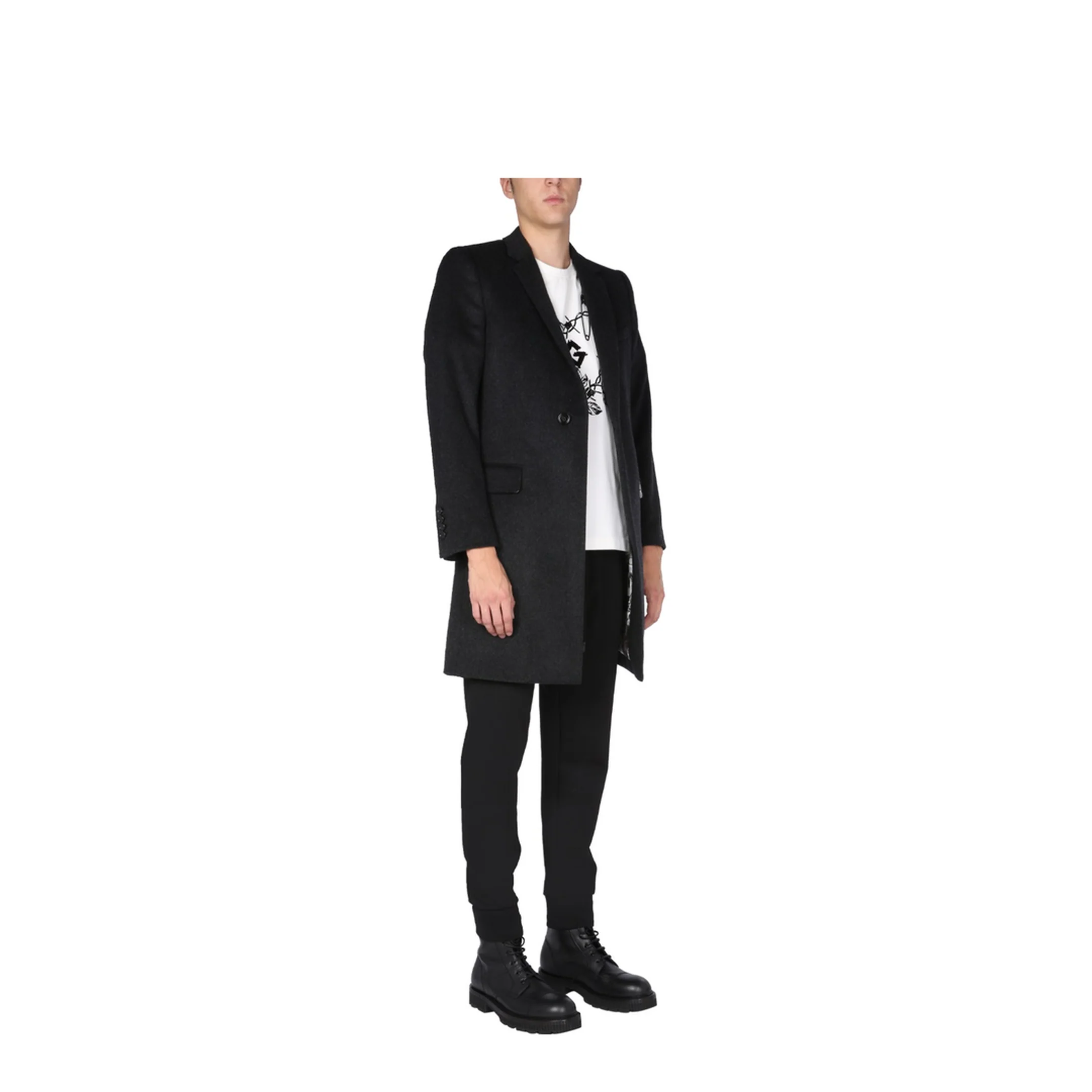 Single-Breasted Velours Coat - Image 2