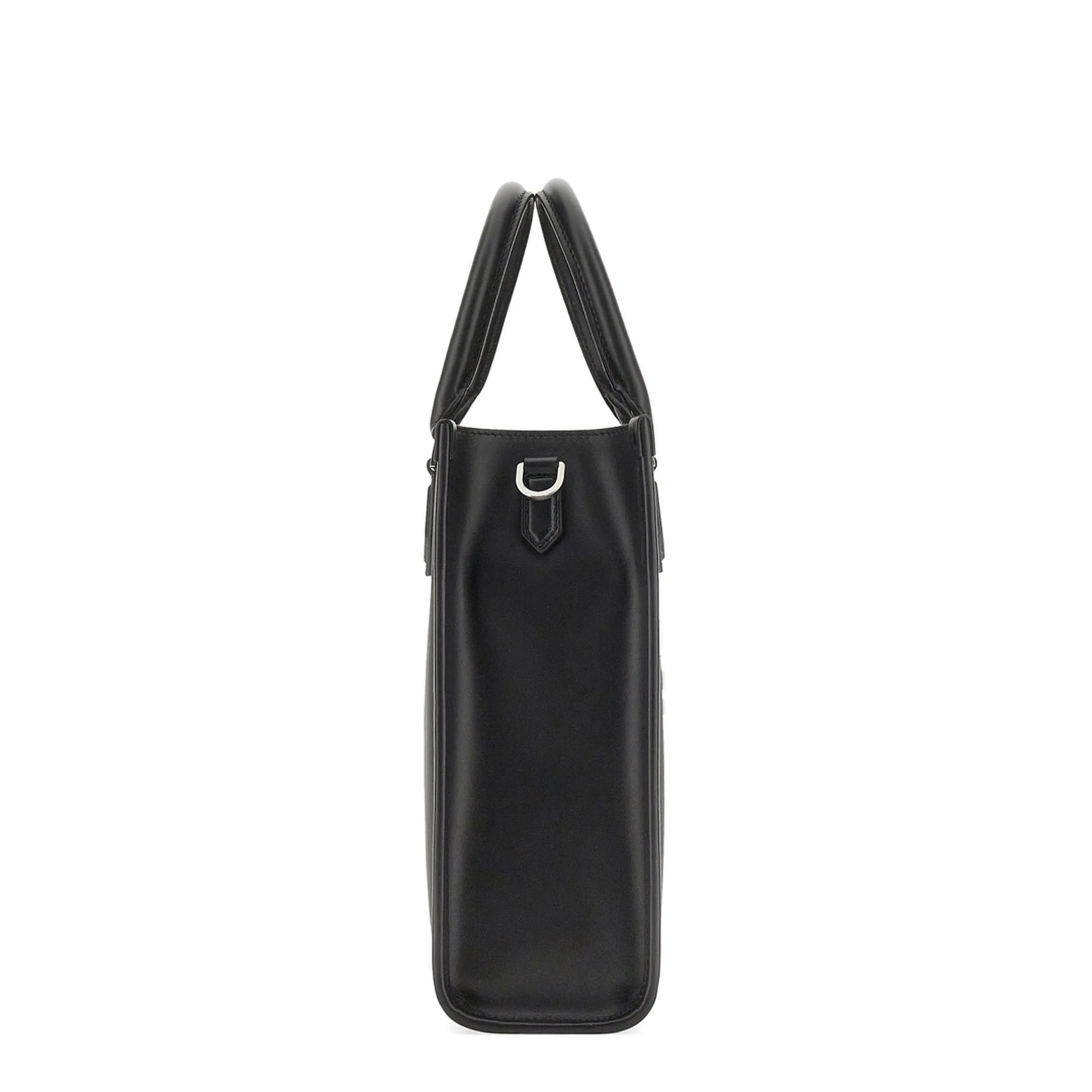 Small Nylon Bag with Rubberized Logo in Black - Image 6