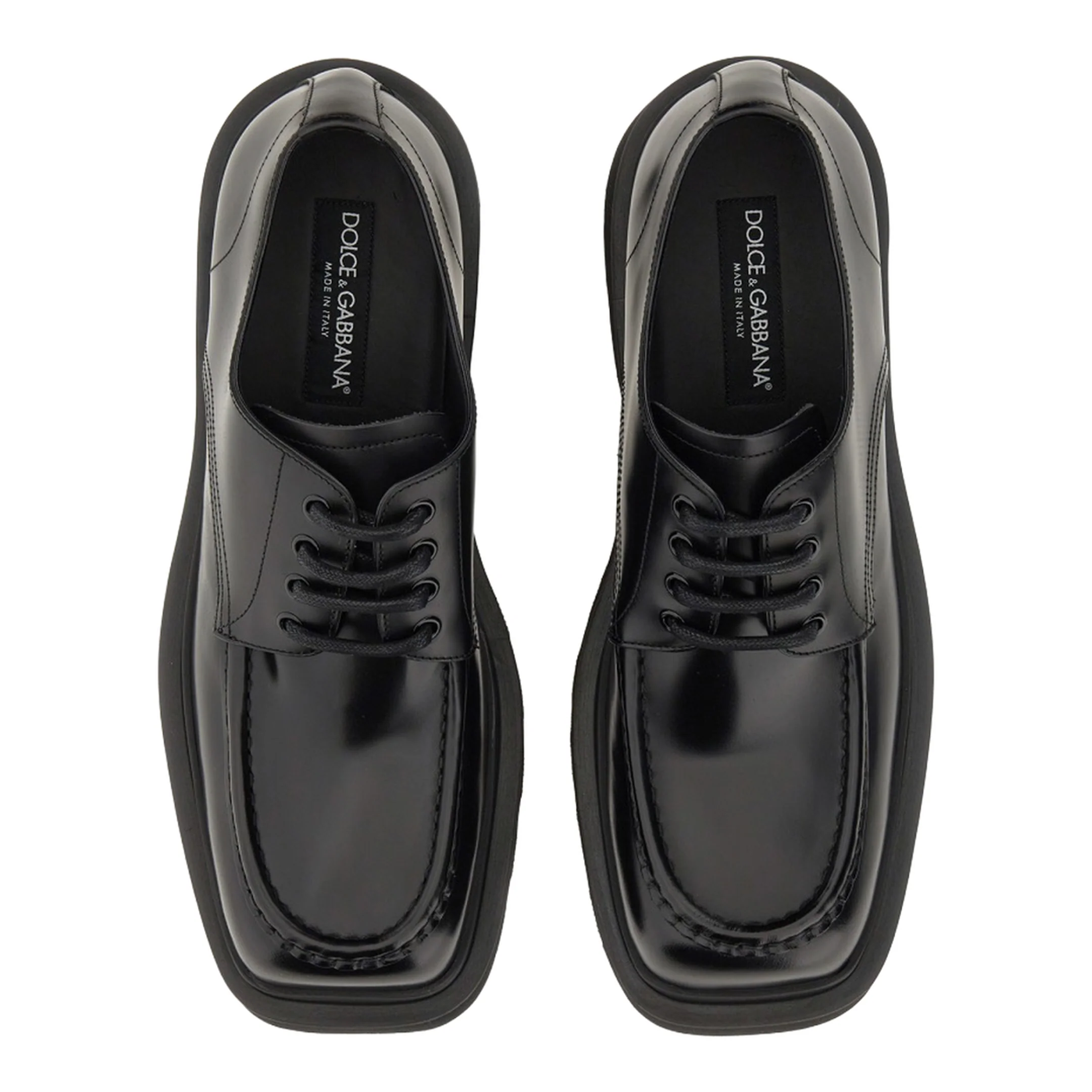 Square-Toe Leather Derby Shoes - Image 2