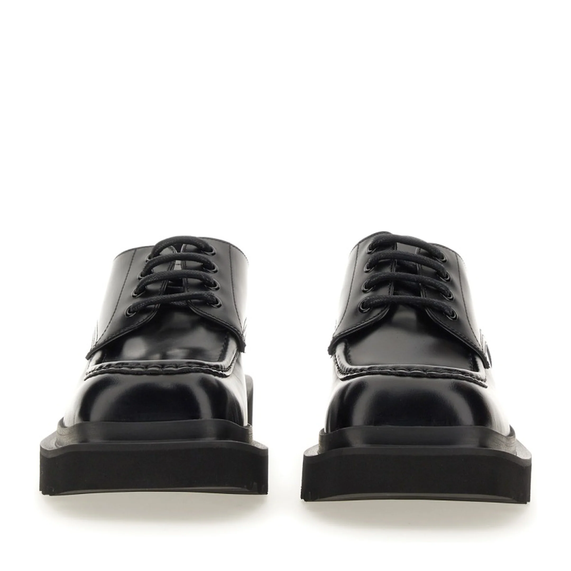 Square-Toe Leather Derby Shoes - Image 4
