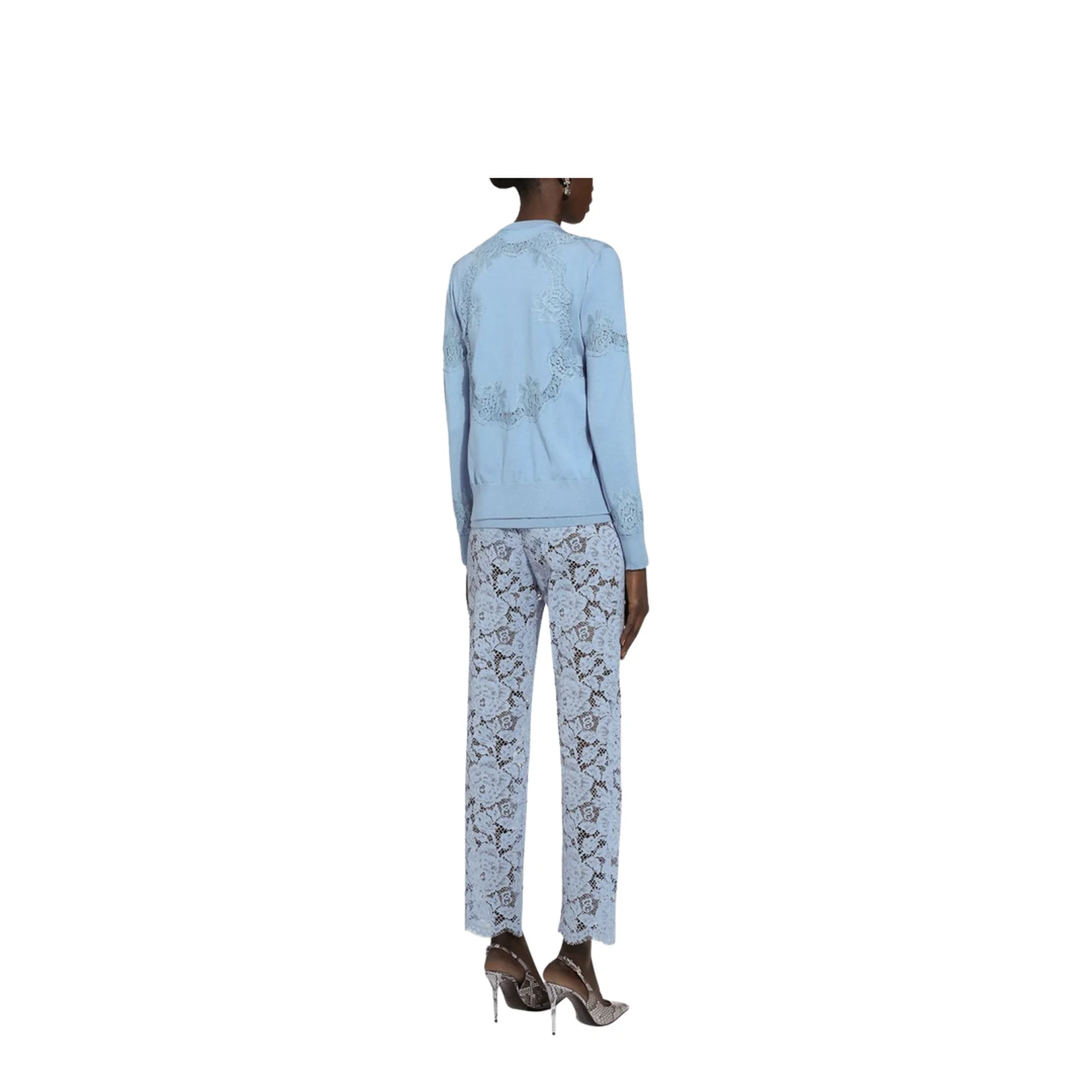 Tailored Floral Cordonetto Lace Pants - Image 4
