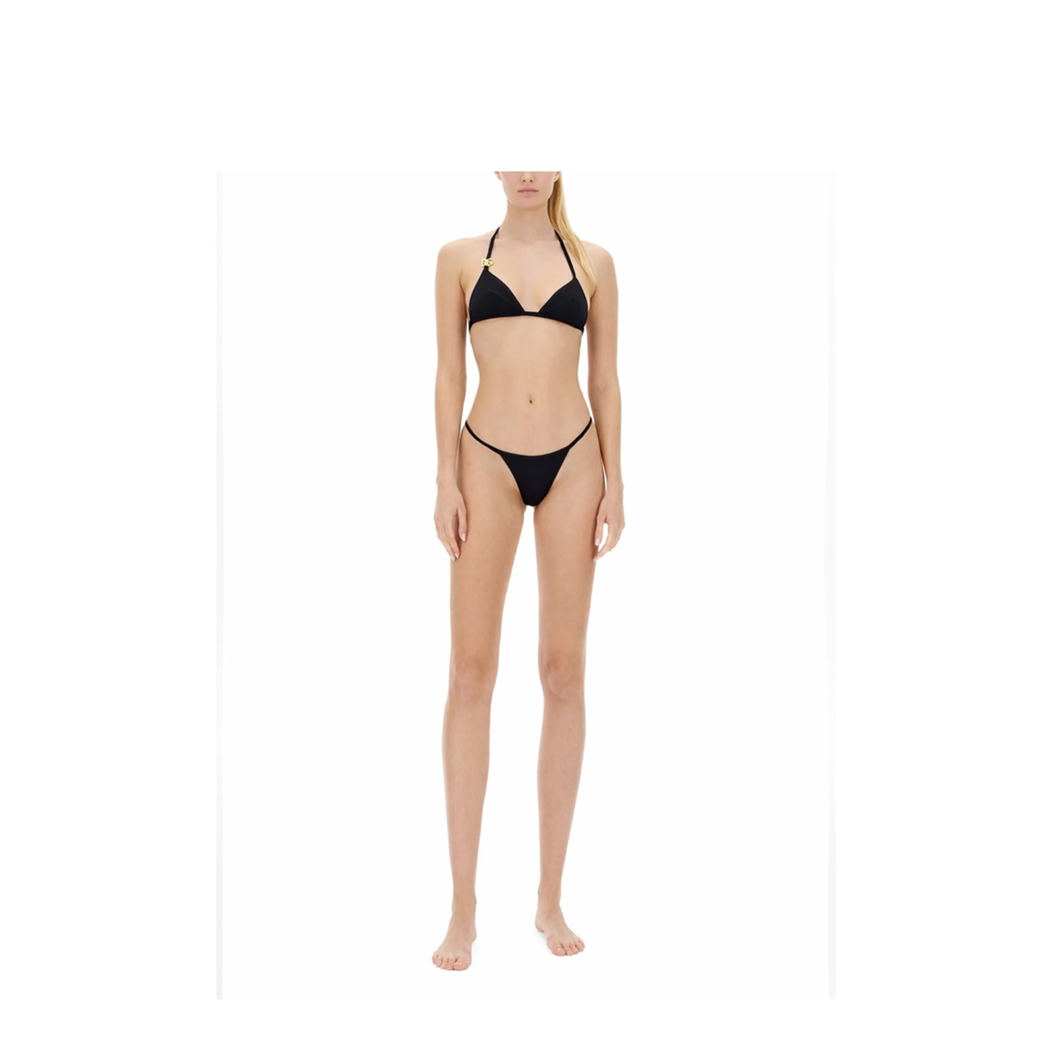 Triangle Bikini with Logo in Black - Image 3