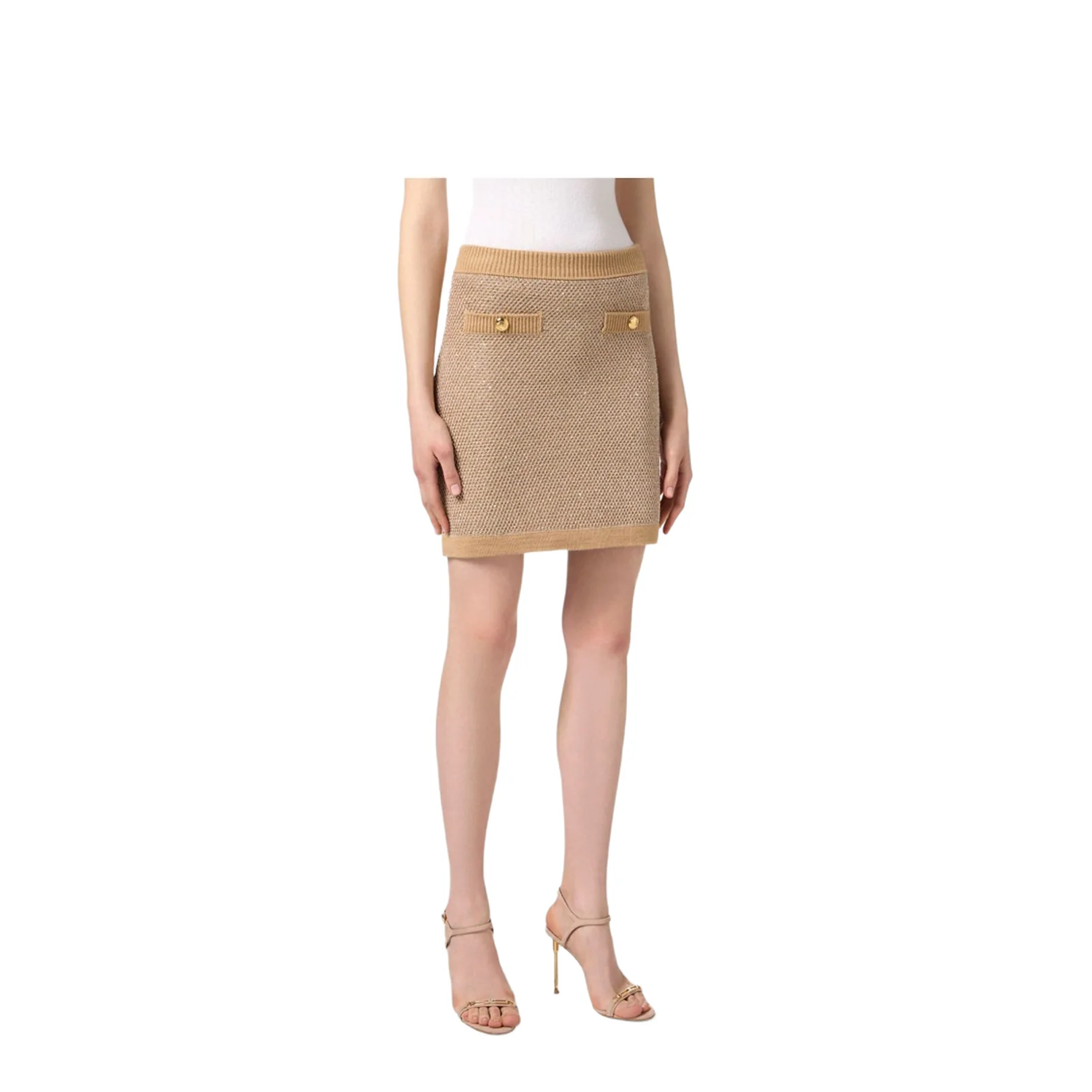 Knitted Skirt With Sequins - Image 3