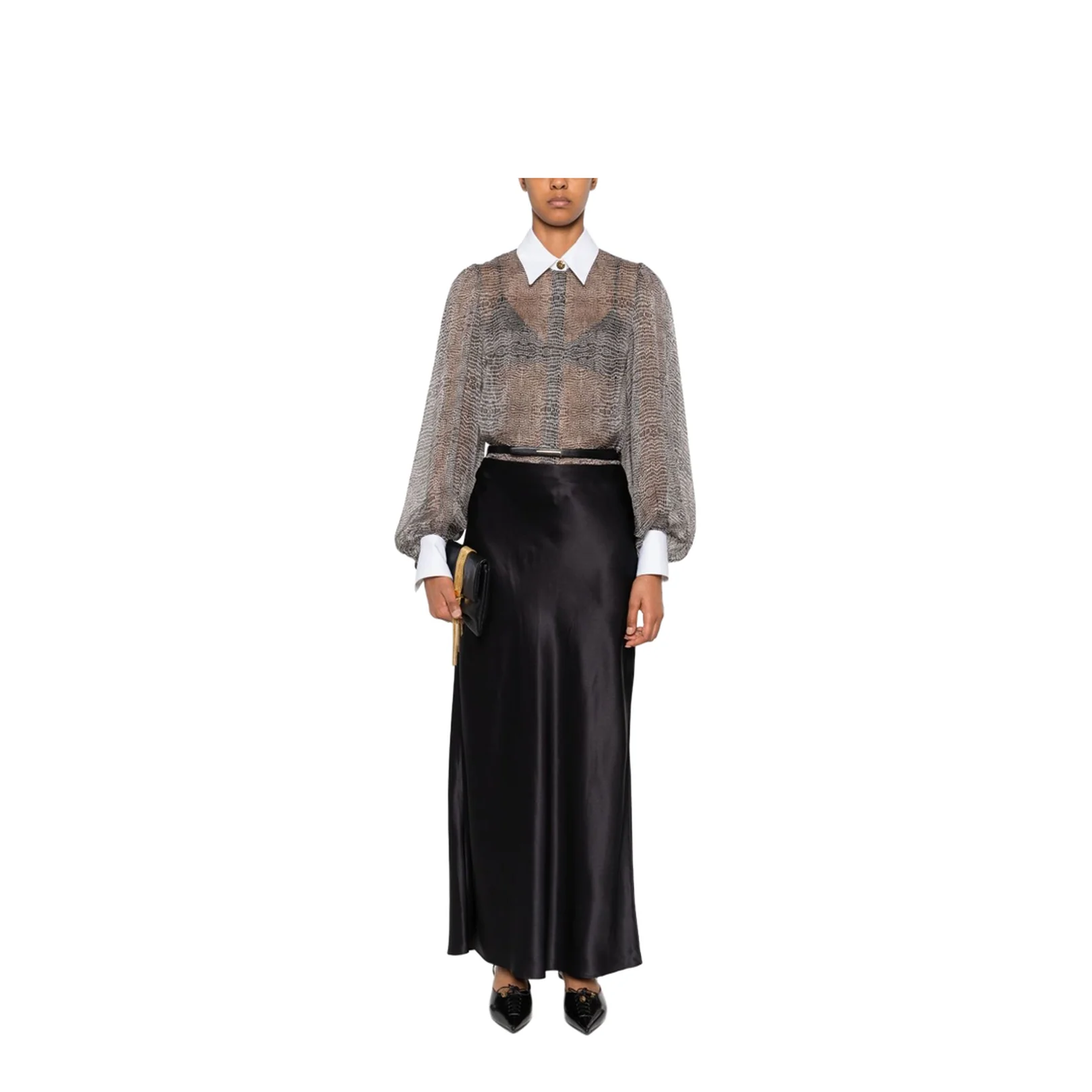 Silk Shirt Bodysuit - Image 4