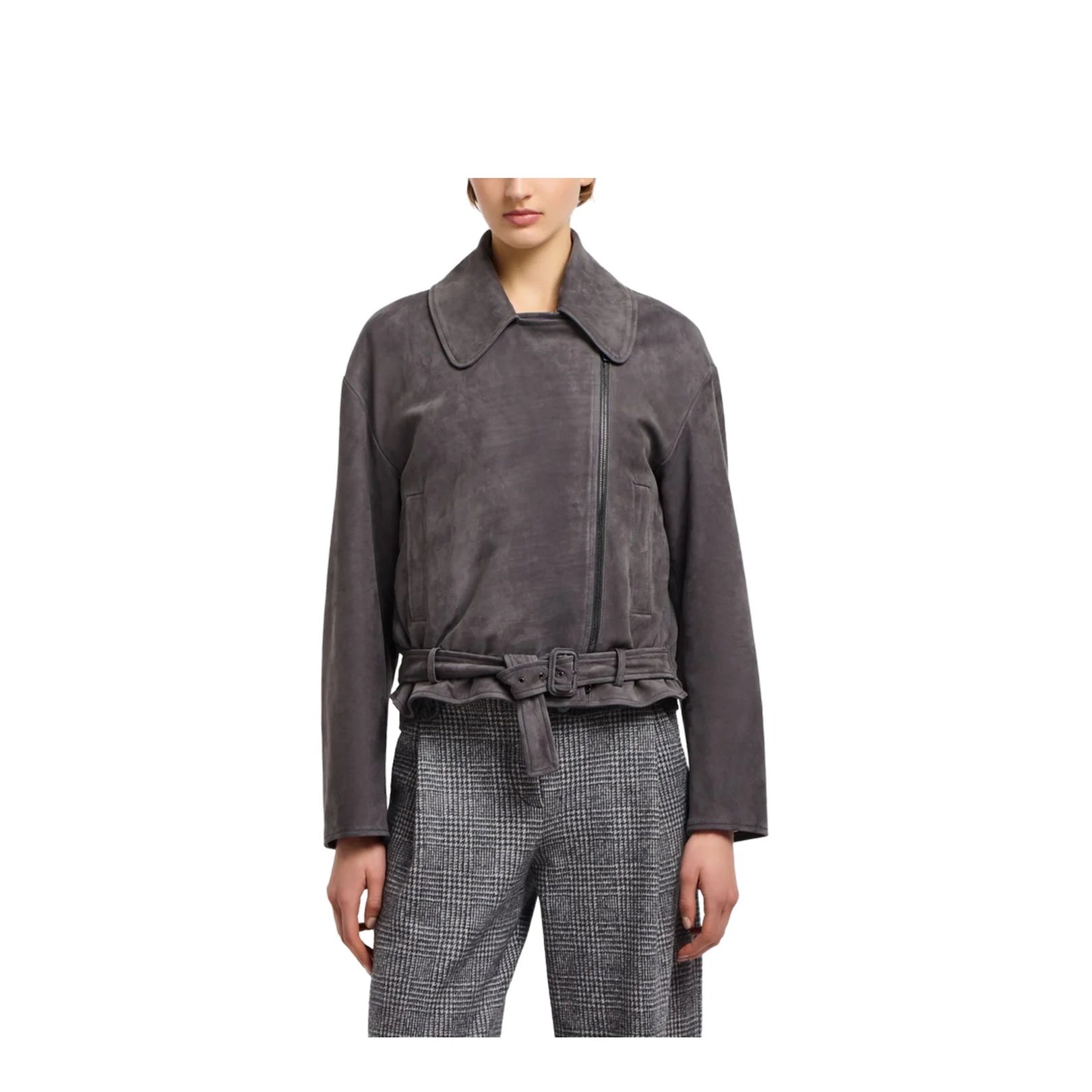 Icon Nubuck Calf Leather Biker Jacket - Image 2
