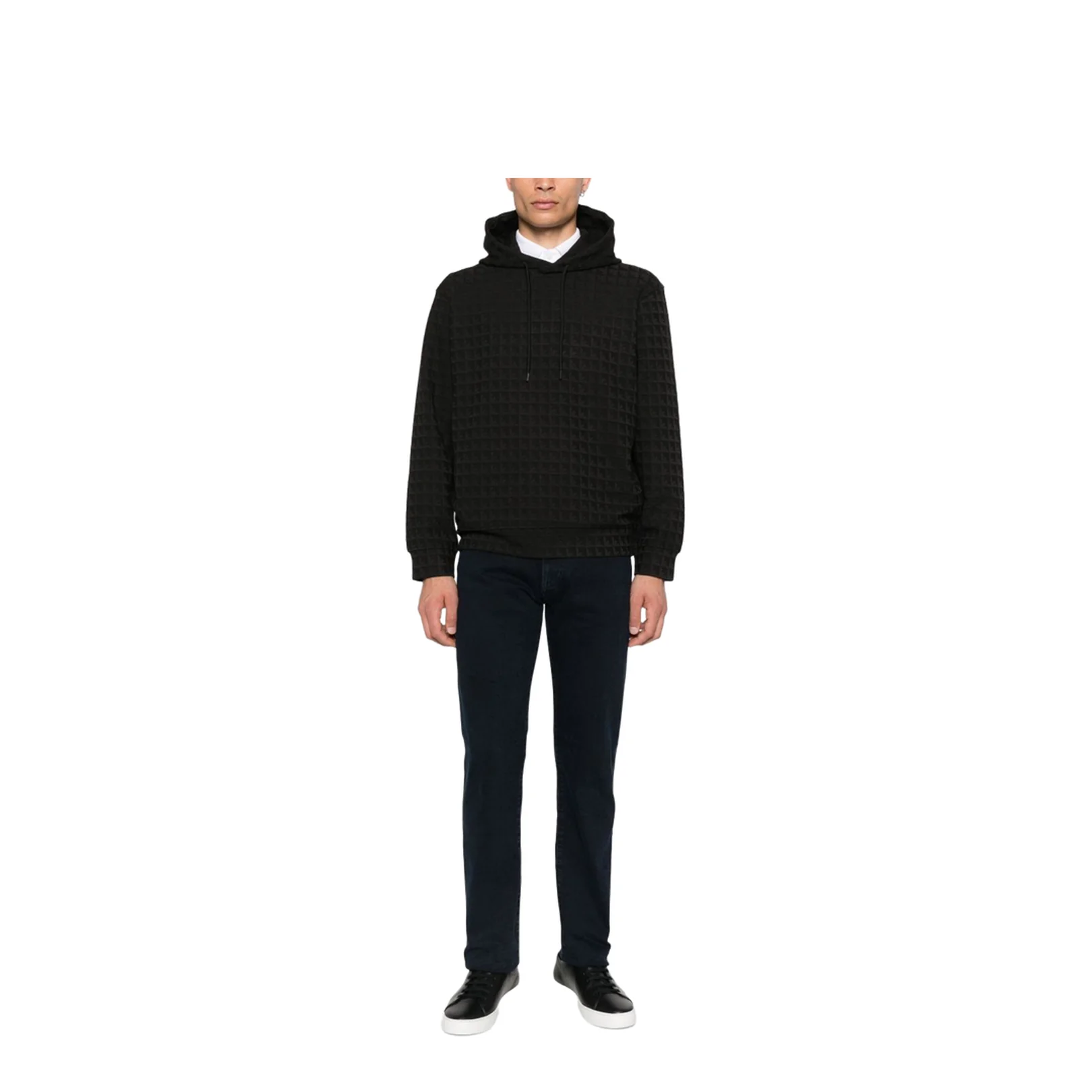 Lyocell-blend Jacquard Jersey Hooded Sweatshirt - Image 3