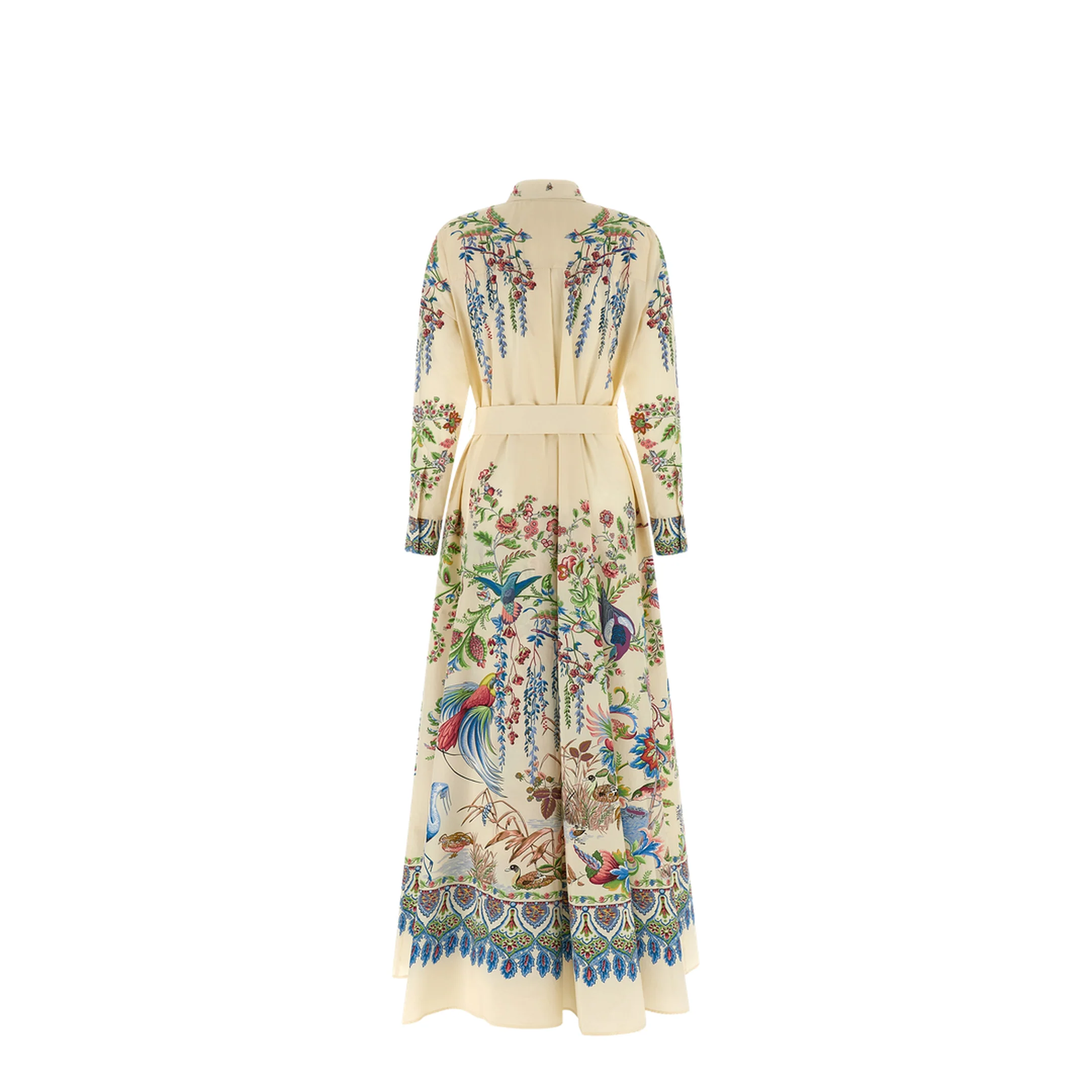 Flora and Fauna Print Long Dress - Multicolor - Image 2
