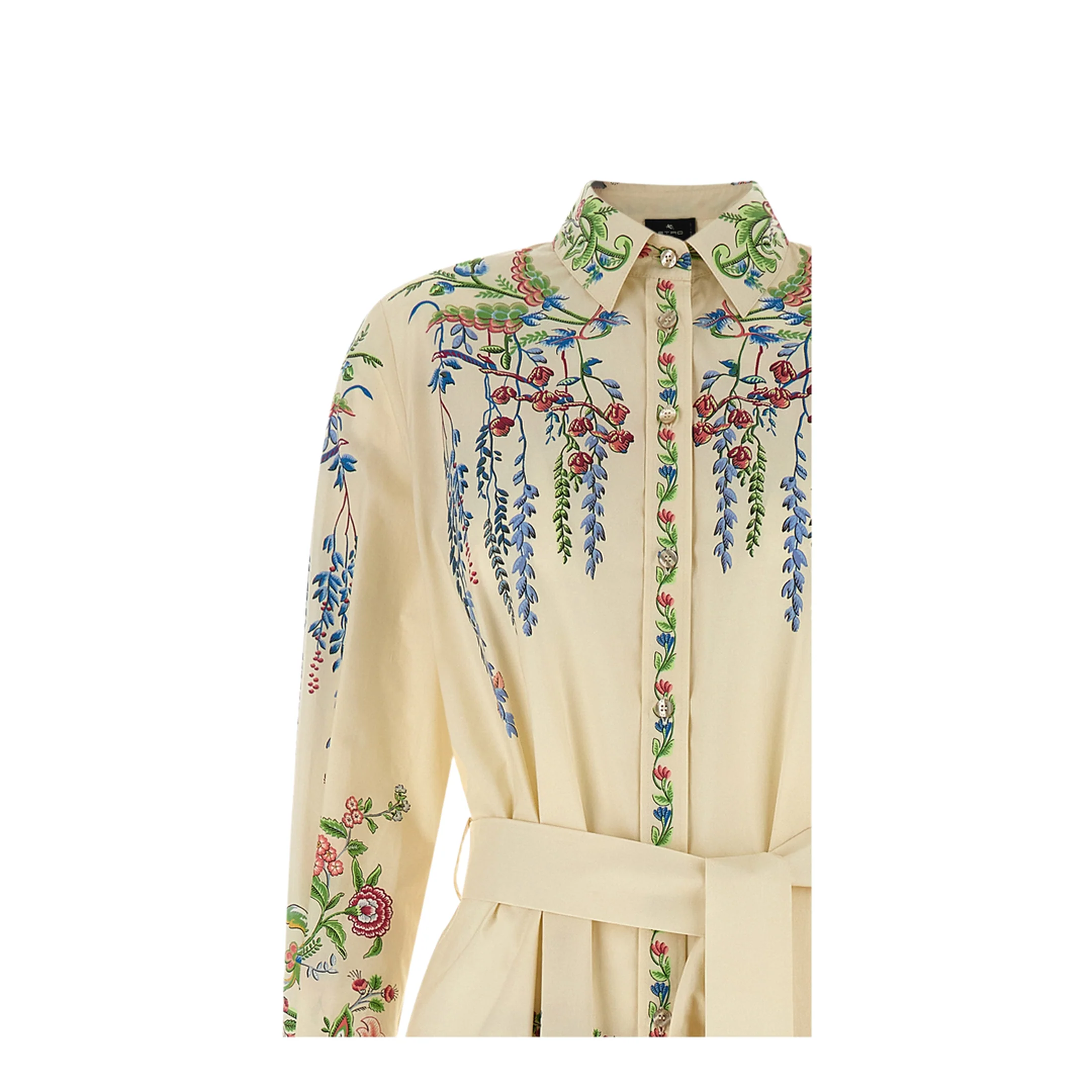 Flora and Fauna Print Long Dress - Multicolor - Image 3